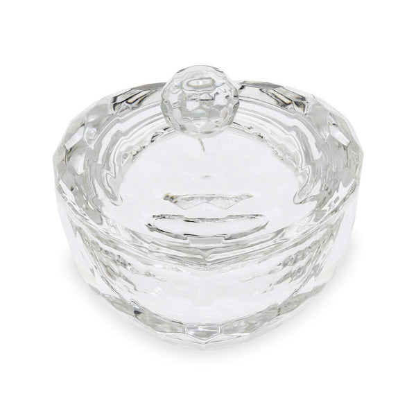 Large Crystal / Glass Dappen Dish & Lid - Heart Shape