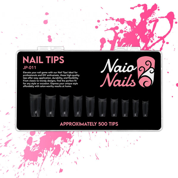 Transparent Coffin Nail Tips (500 apx) JP-011