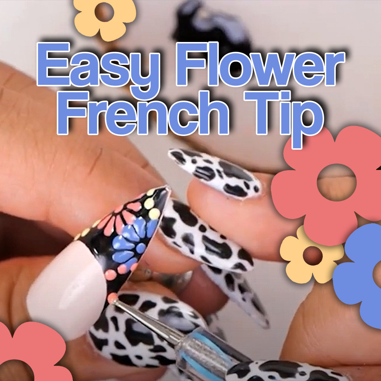 easy-flower-french-tip-nail-art-video-tutorial-colourful-and-fun