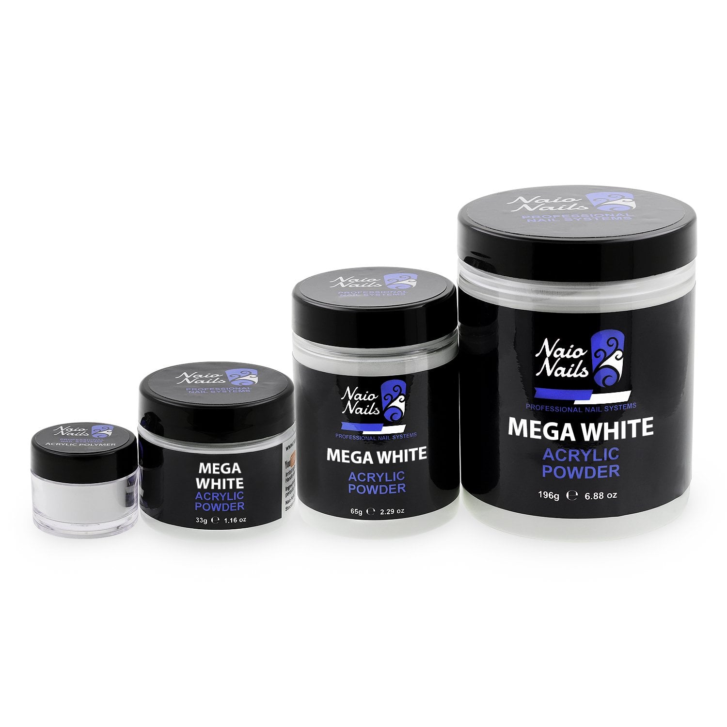 Mega White Acrylic Powder 12g - 195g