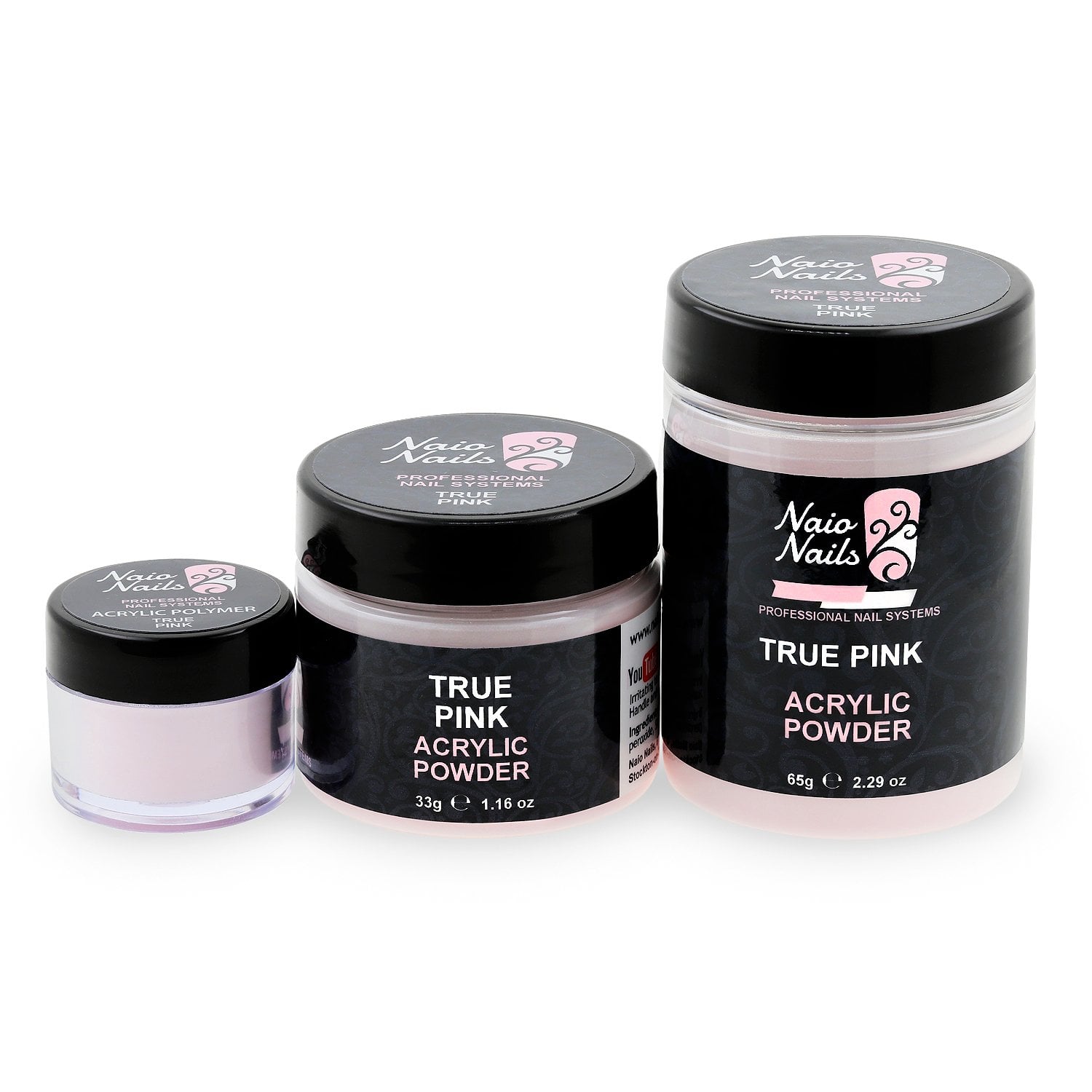 True Pink Transparent Acrylic Powder 12g - 195g