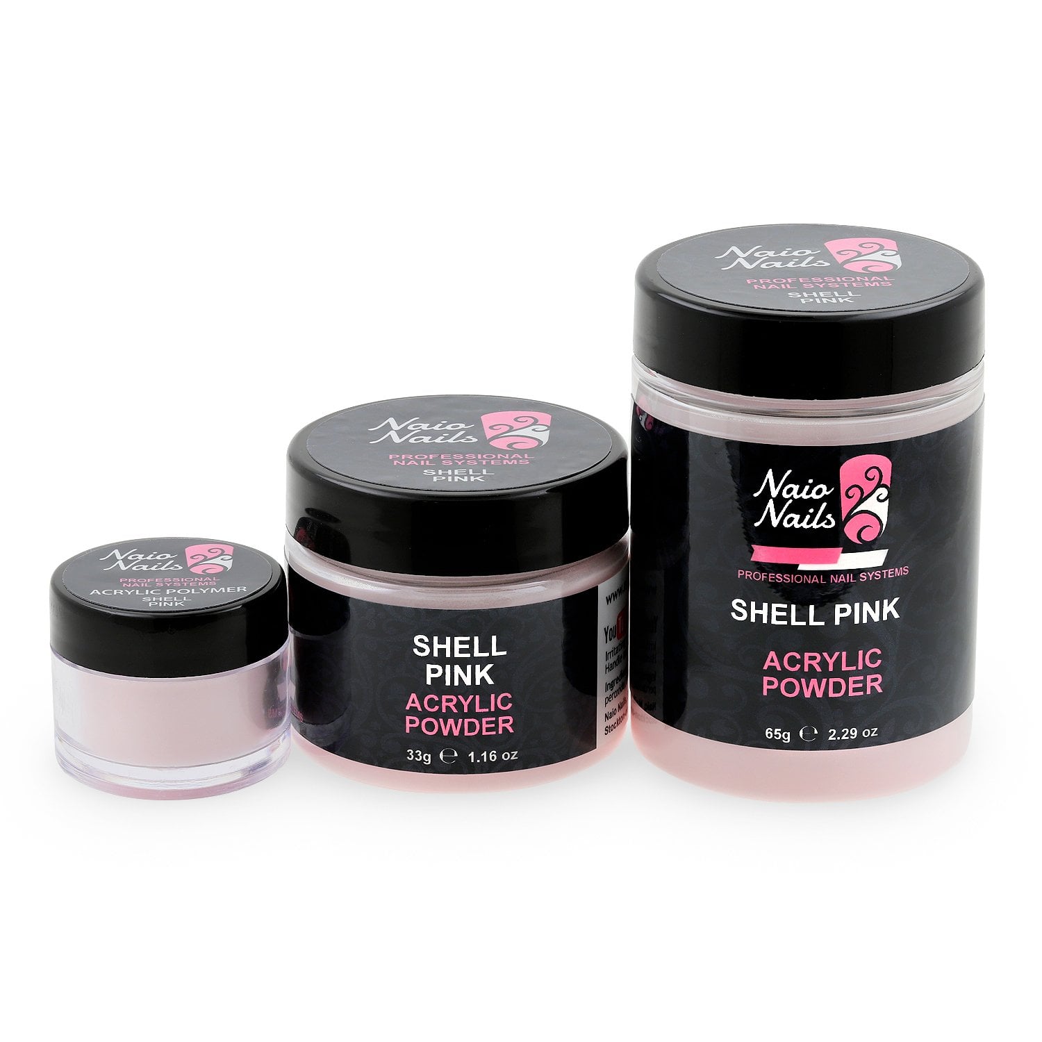 Shell Pink Acrylic Powder 12g - 195g