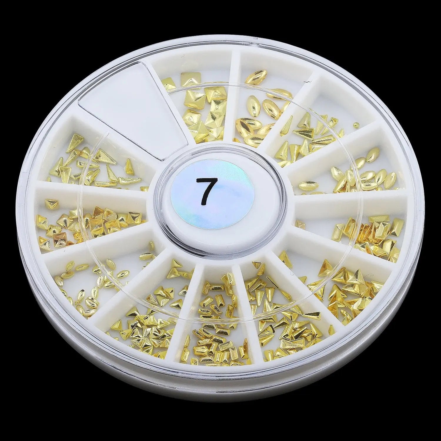 Metallic Nail Art Decals - Gold Studs   Naio Nails