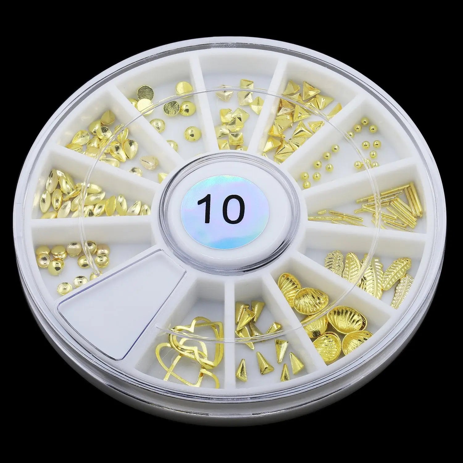 Metallic Nail Art Decals - Various Gold Shapes   Naio Nails