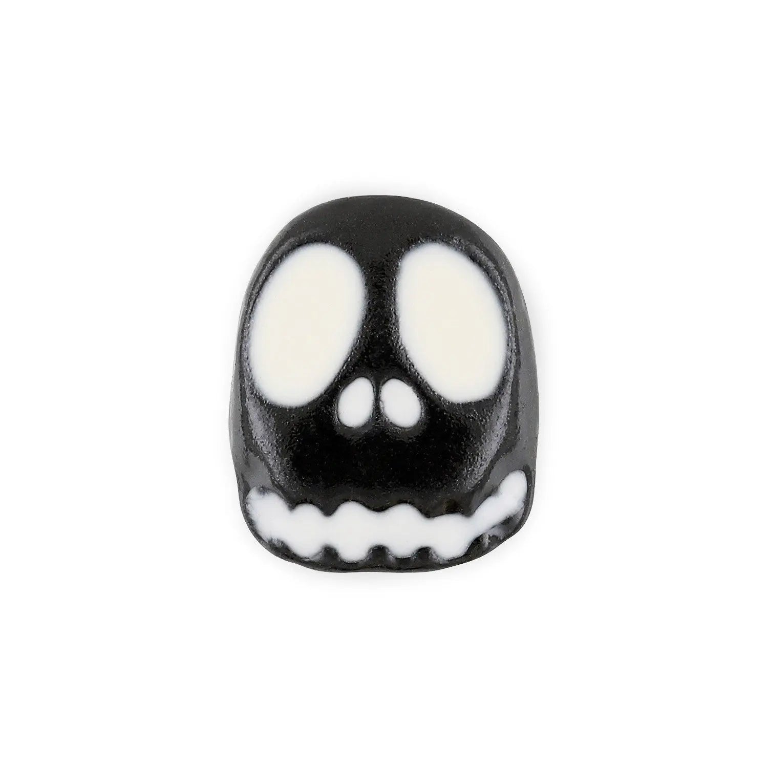 Pot of 4 Black Skeleton Face Halloween Charms   Naio Nails