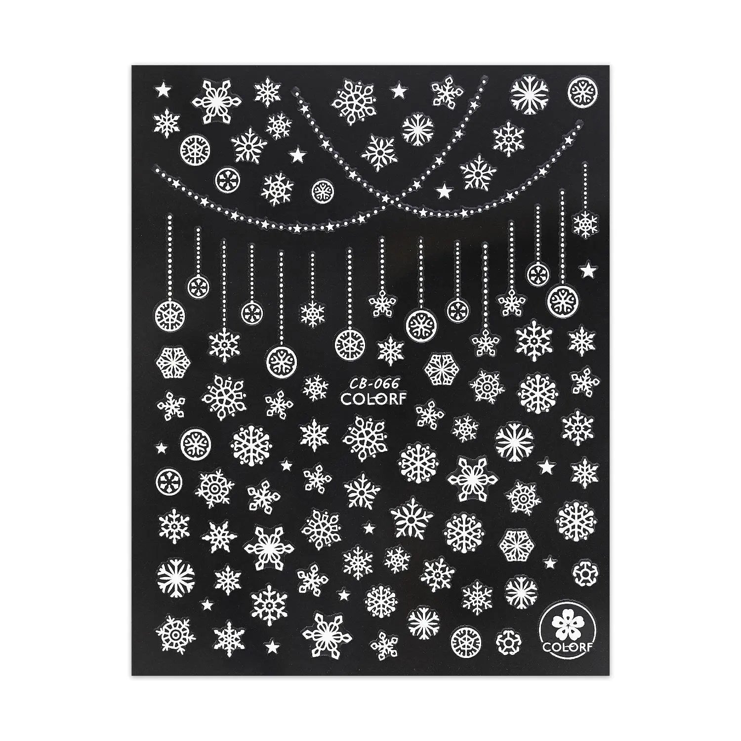 Christmas Sticker - White Snowflake Selection 3   Naio Nails
