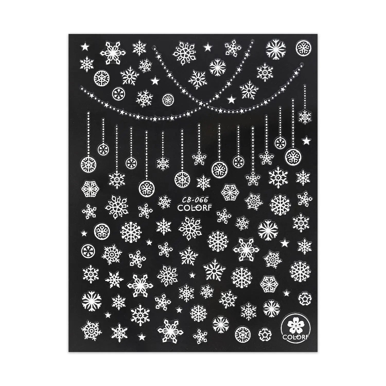Christmas Sticker - White Snowflake Selection 3   Naio Nails