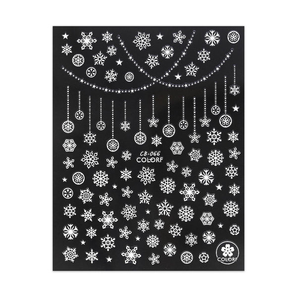 Christmas Sticker - White Snowflake Selection 3