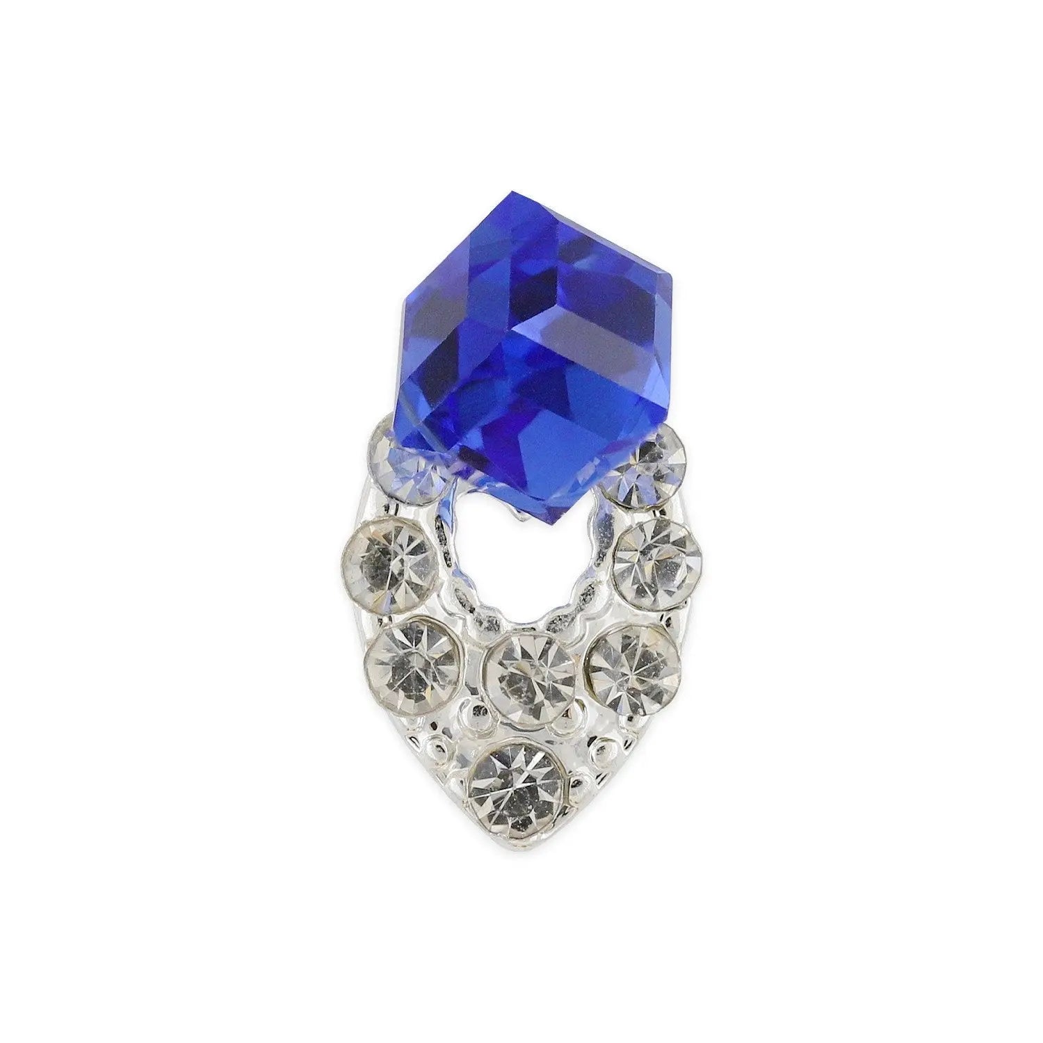 Pot of 10 Charms - Blue Sapphire Cube   Naio Nails