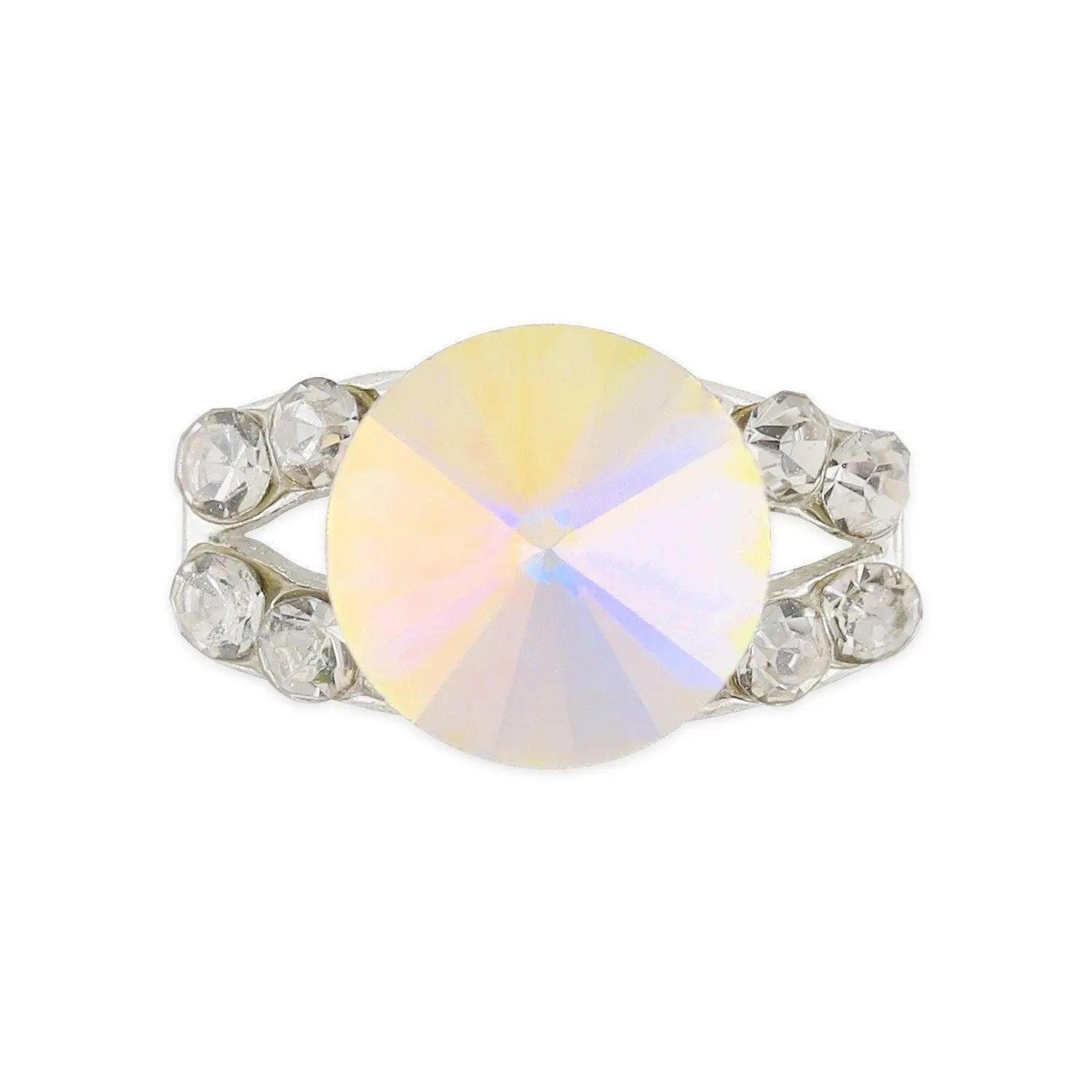 Pot of 10 Charms - Silver Cuff with AB Crystal   Naio Nails