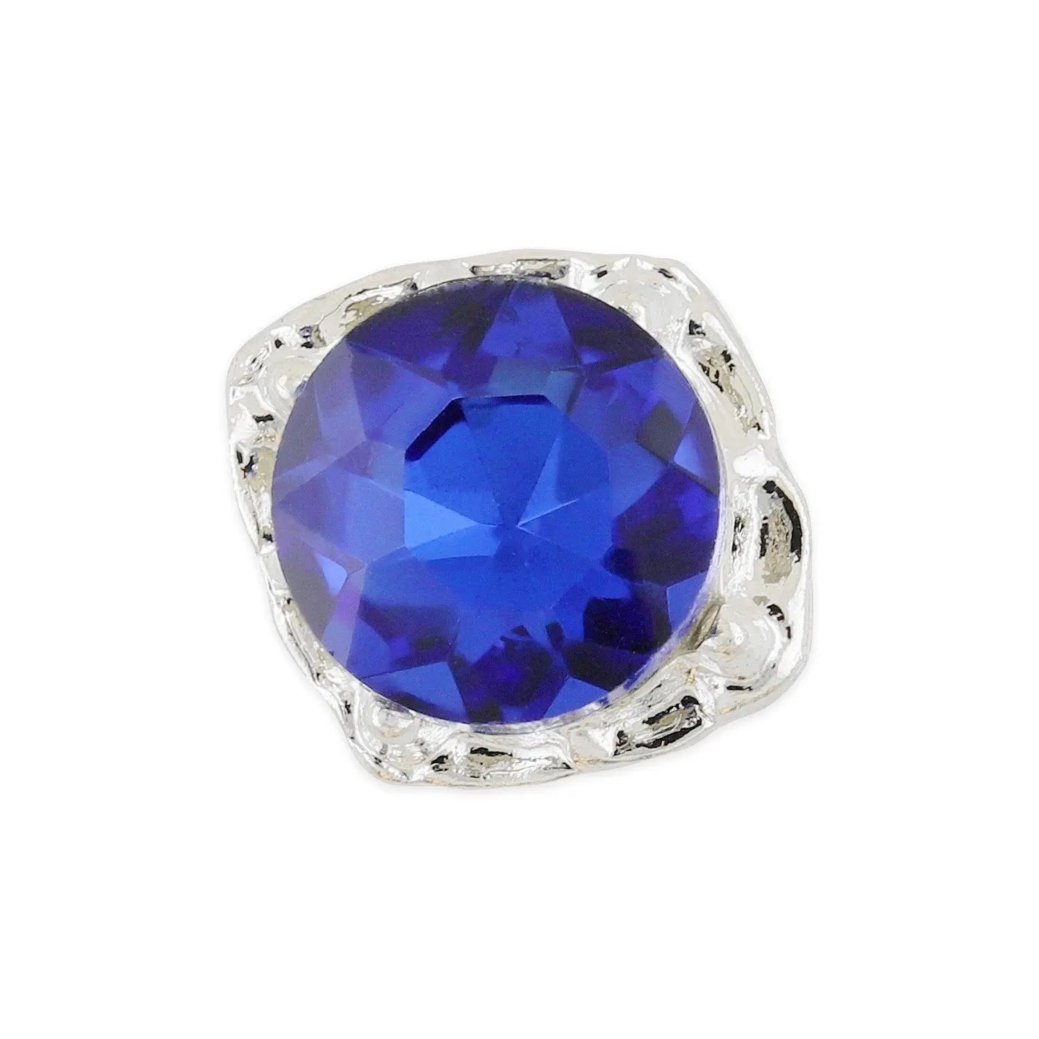 Pot of 10 Charms - Silver Trapezoid & Sapphire   Naio Nails