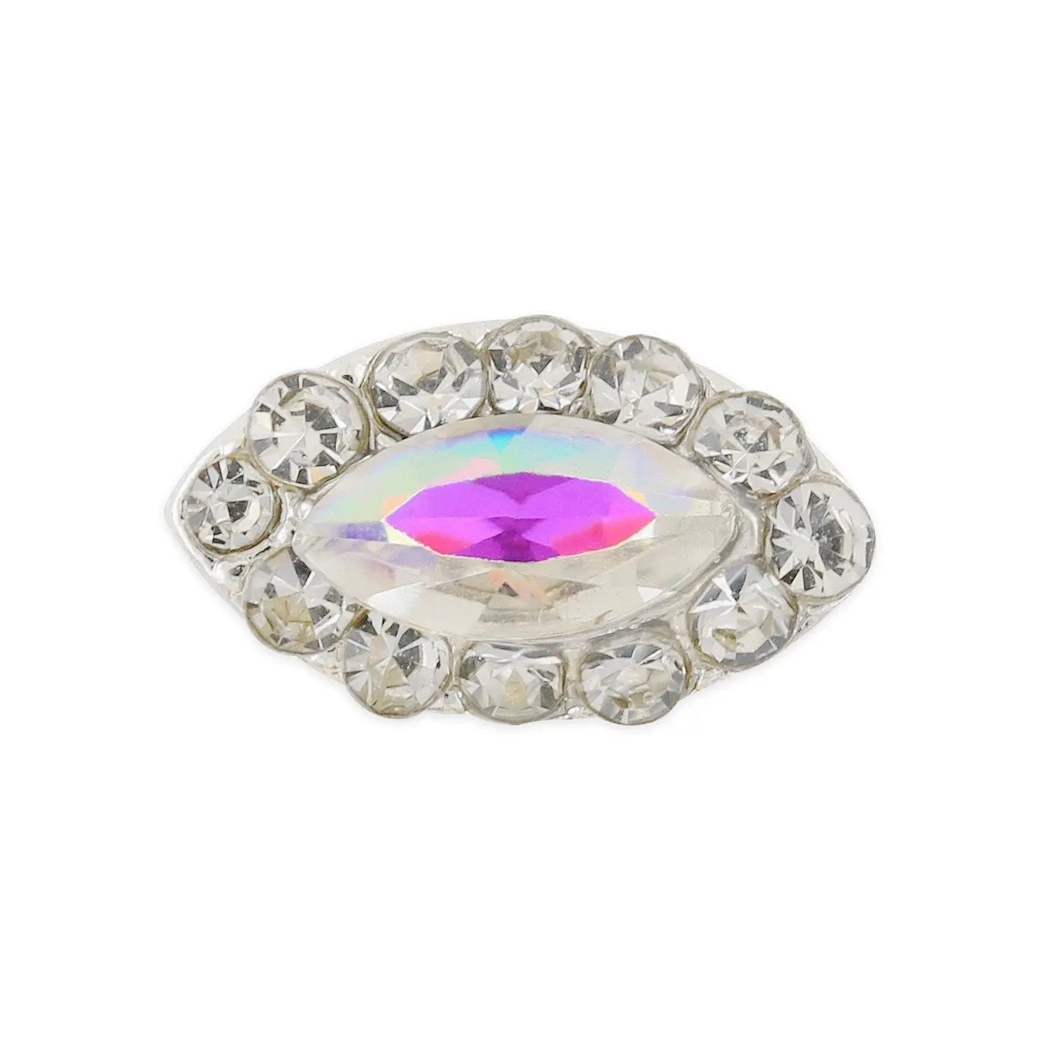 Pot of 10 Charms - Silver AB Marquise   Naio Nails
