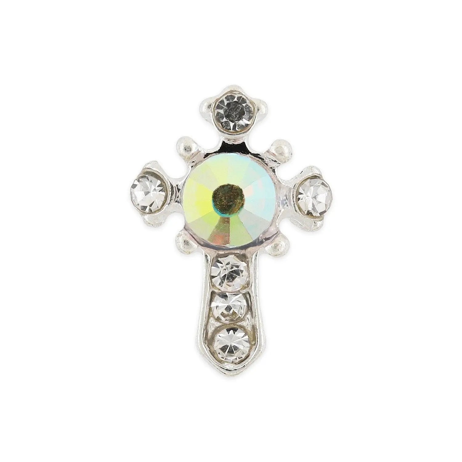 Pot of 10 Charms - Crystal Cross   Naio Nails