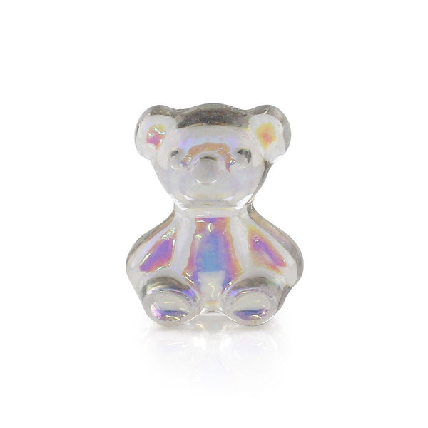 Pot van 5 Charms - Houten Teddybear