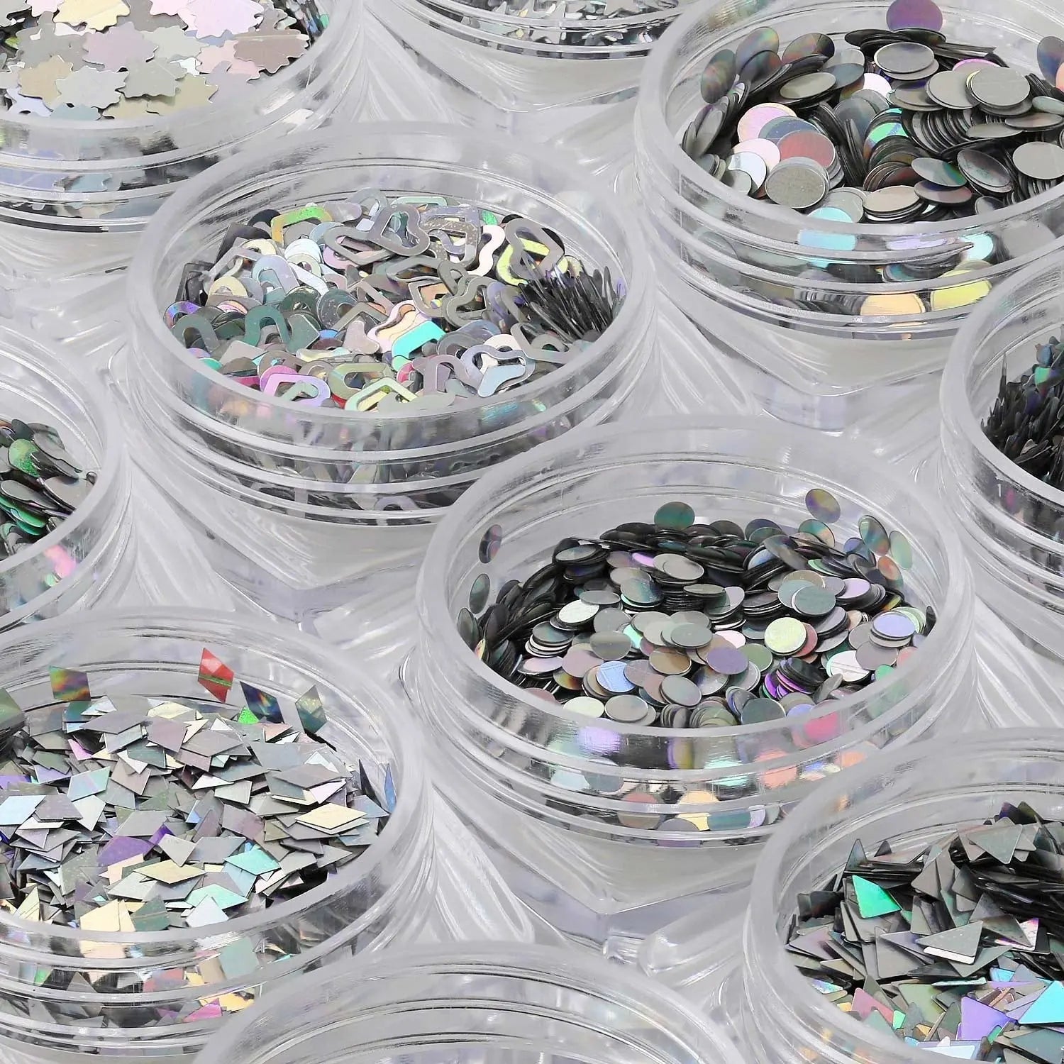 Glitter Set - NGS-015 - Various Holographic Shapes   Naio Nails