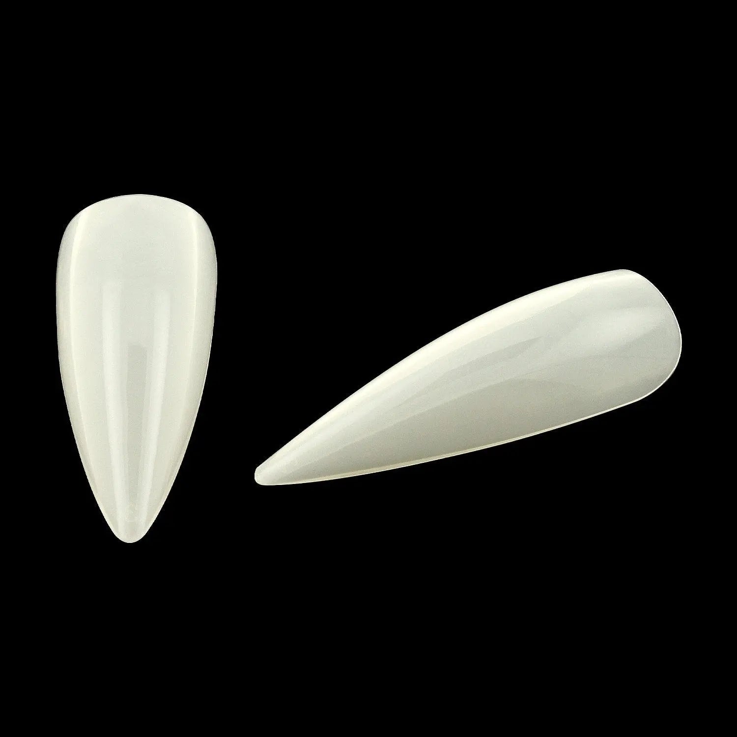 Full Cover Long Stiletto - Natural Nail Tips - 360 Tips   Naio Nails