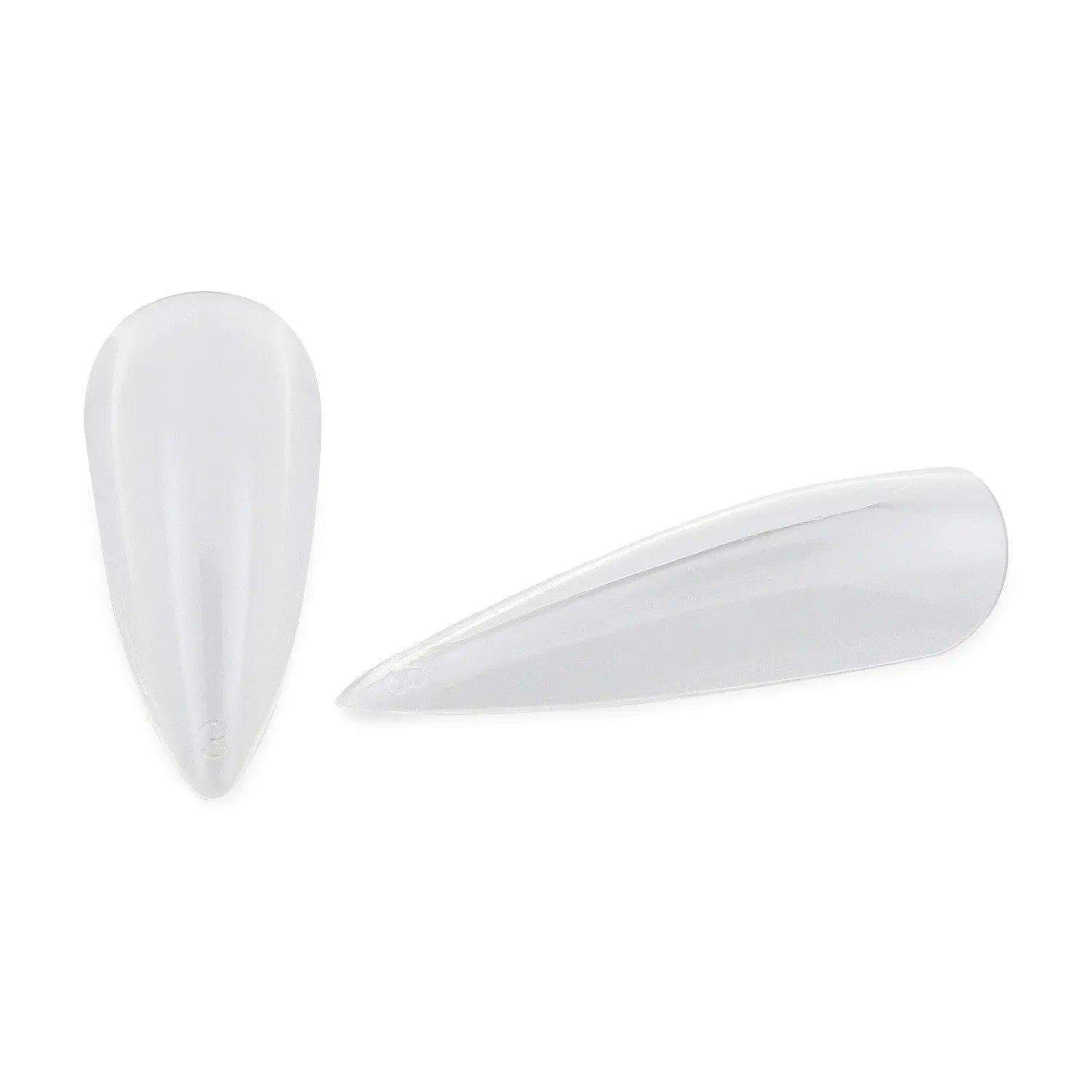 Full Cover Long Stiletto - Clear Nail Tips - 360 Tips   Naio Nails