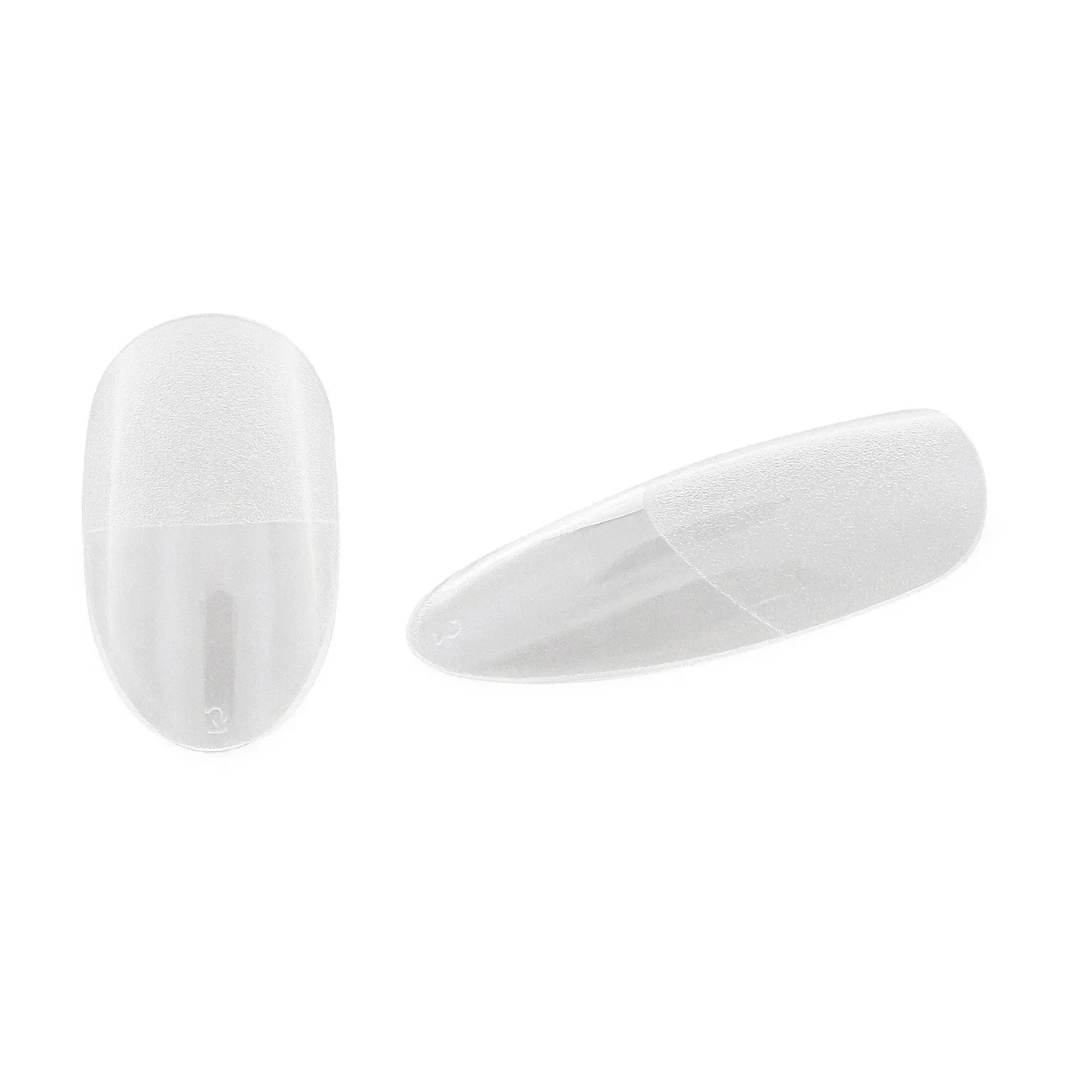 Full Cover Long Almond - Clear Nail Tips - 360 Tips   Naio Nails