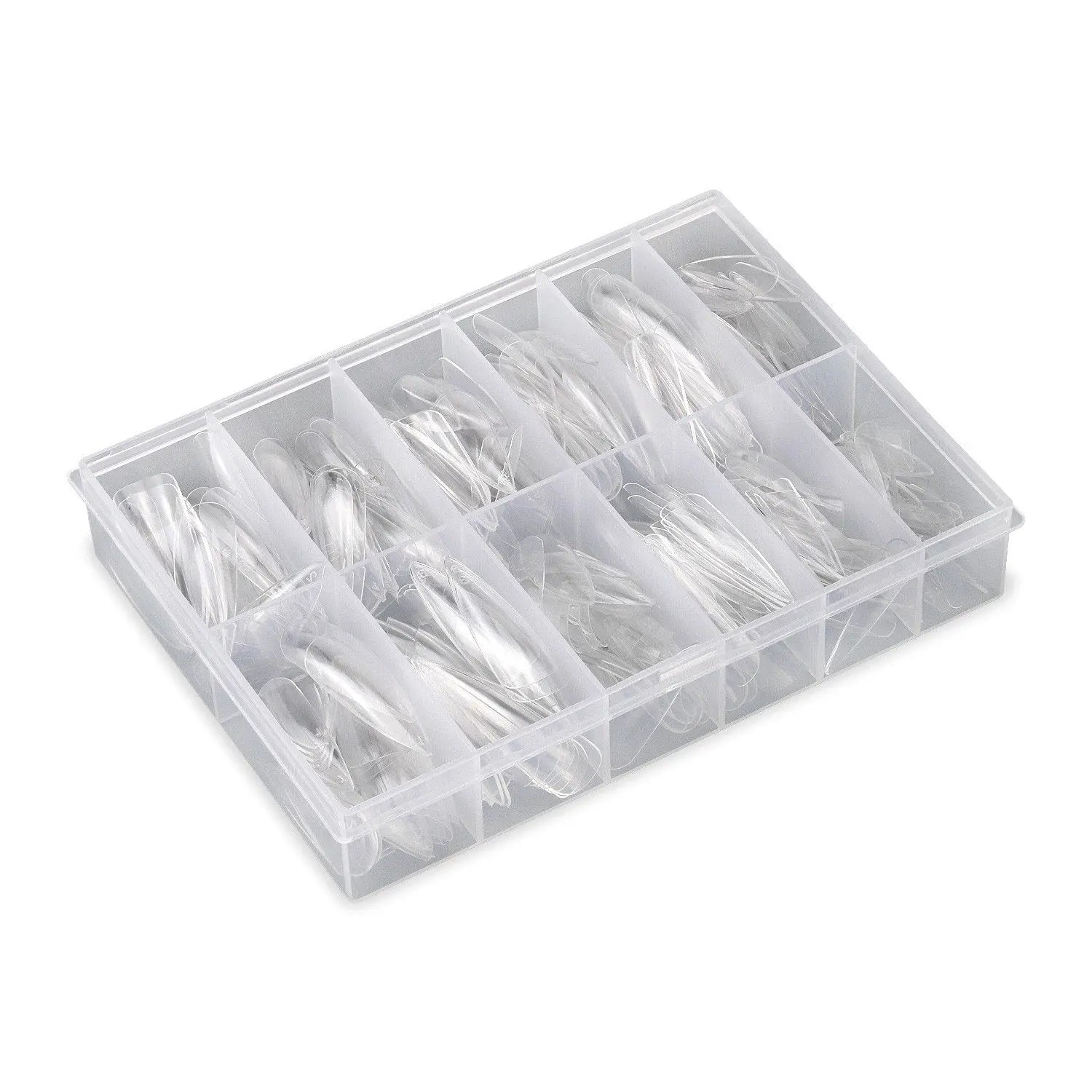 Full Cover Long Stiletto - Clear Nail Tips - 360 Tips   Naio Nails