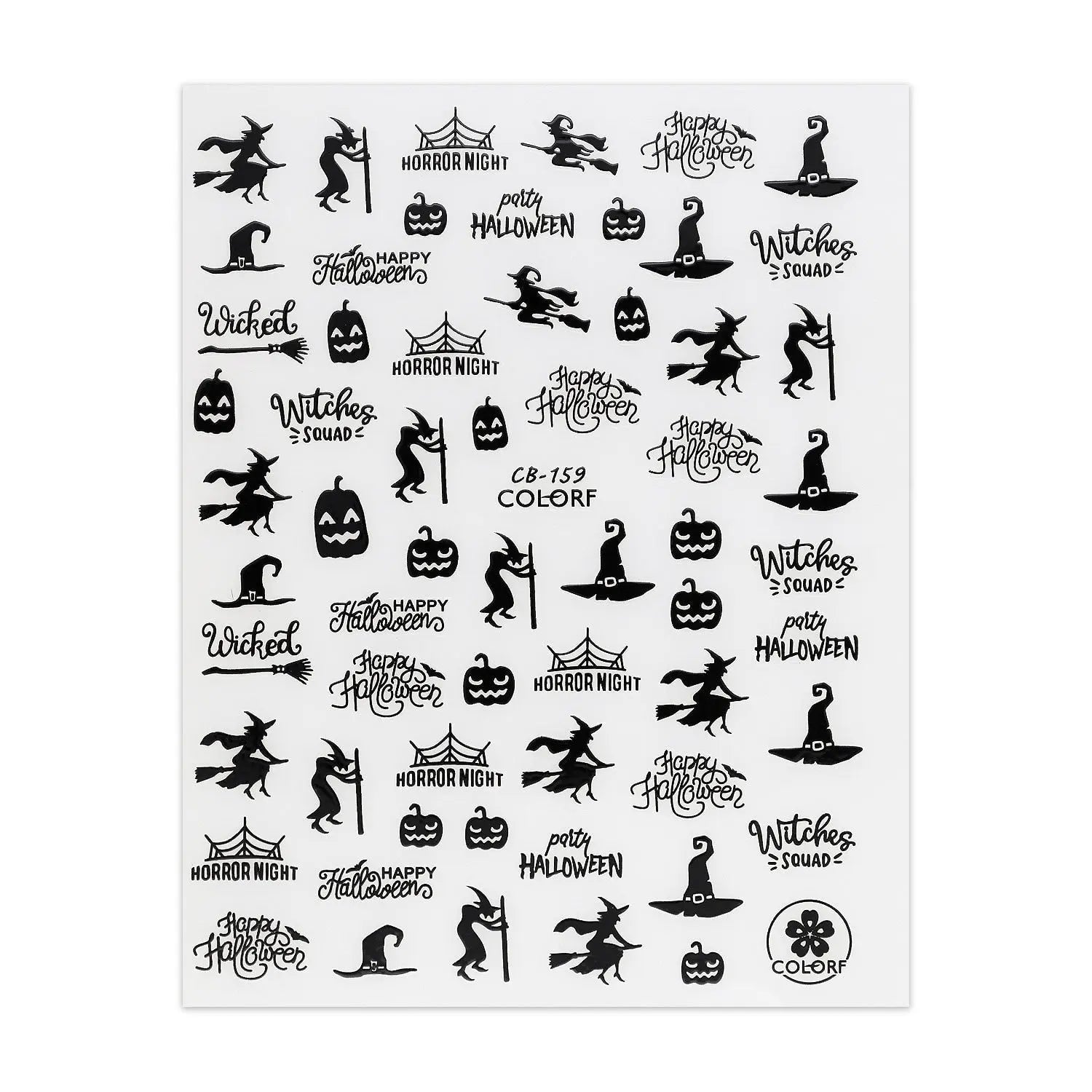 Halloween Stickers - Jack o' Lanterns & Witches   Naio Nails