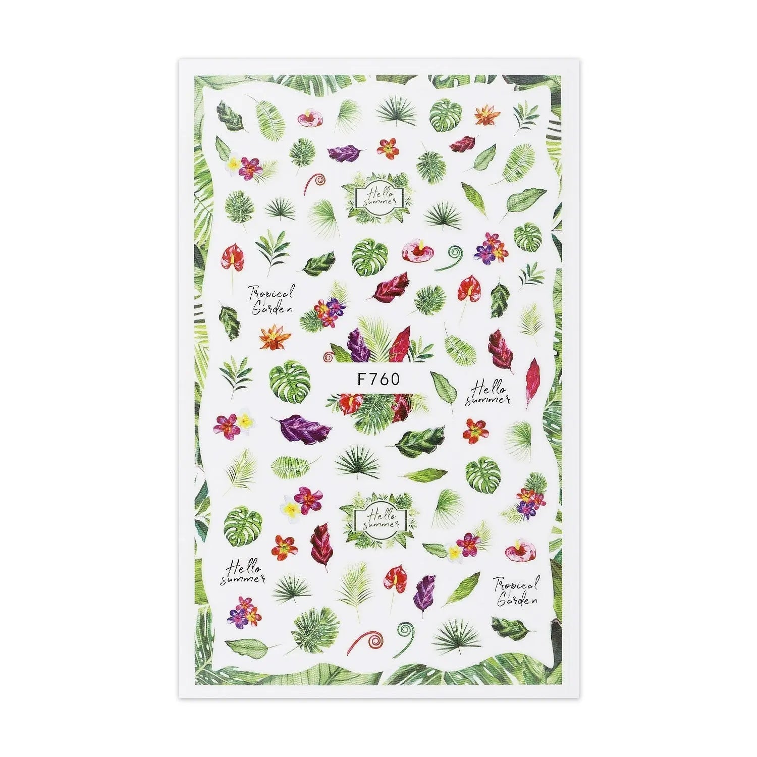 Sticker Sheet - Tropical Garden   Naio Nails