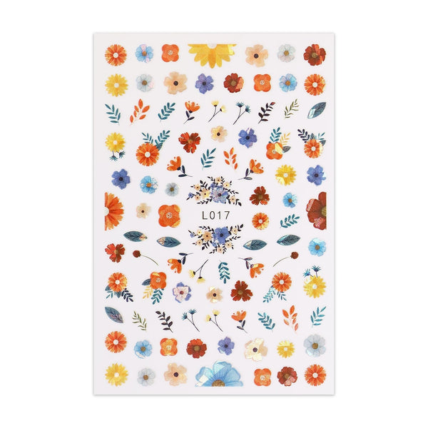 Metallic Sticker Sheet - Various Flowers