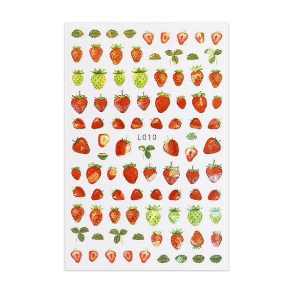 Metallic Sticker Sheet - Strawberries