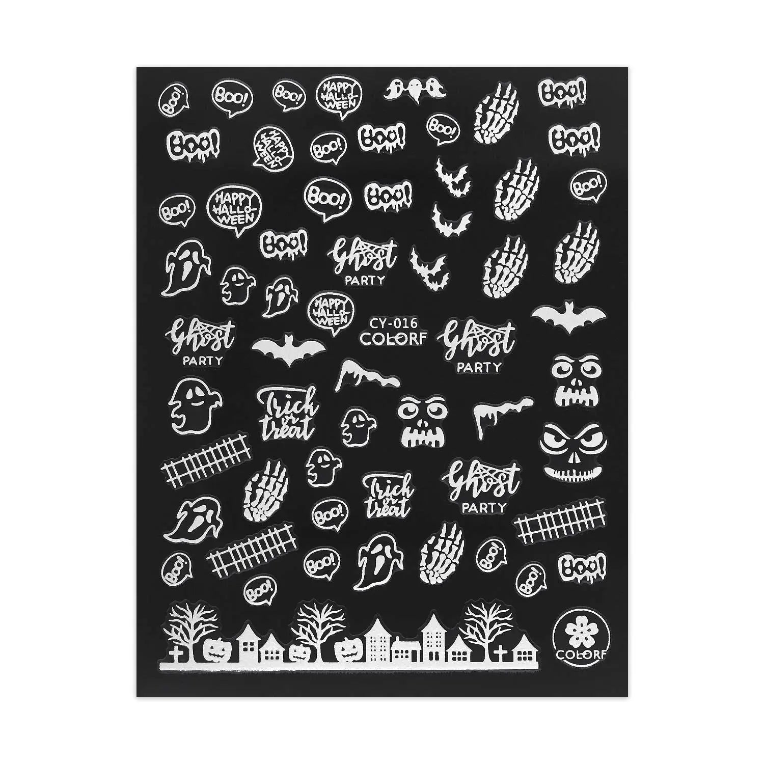 Glow in the Dark Halloween Stickers - Various Designs   Naio Nails