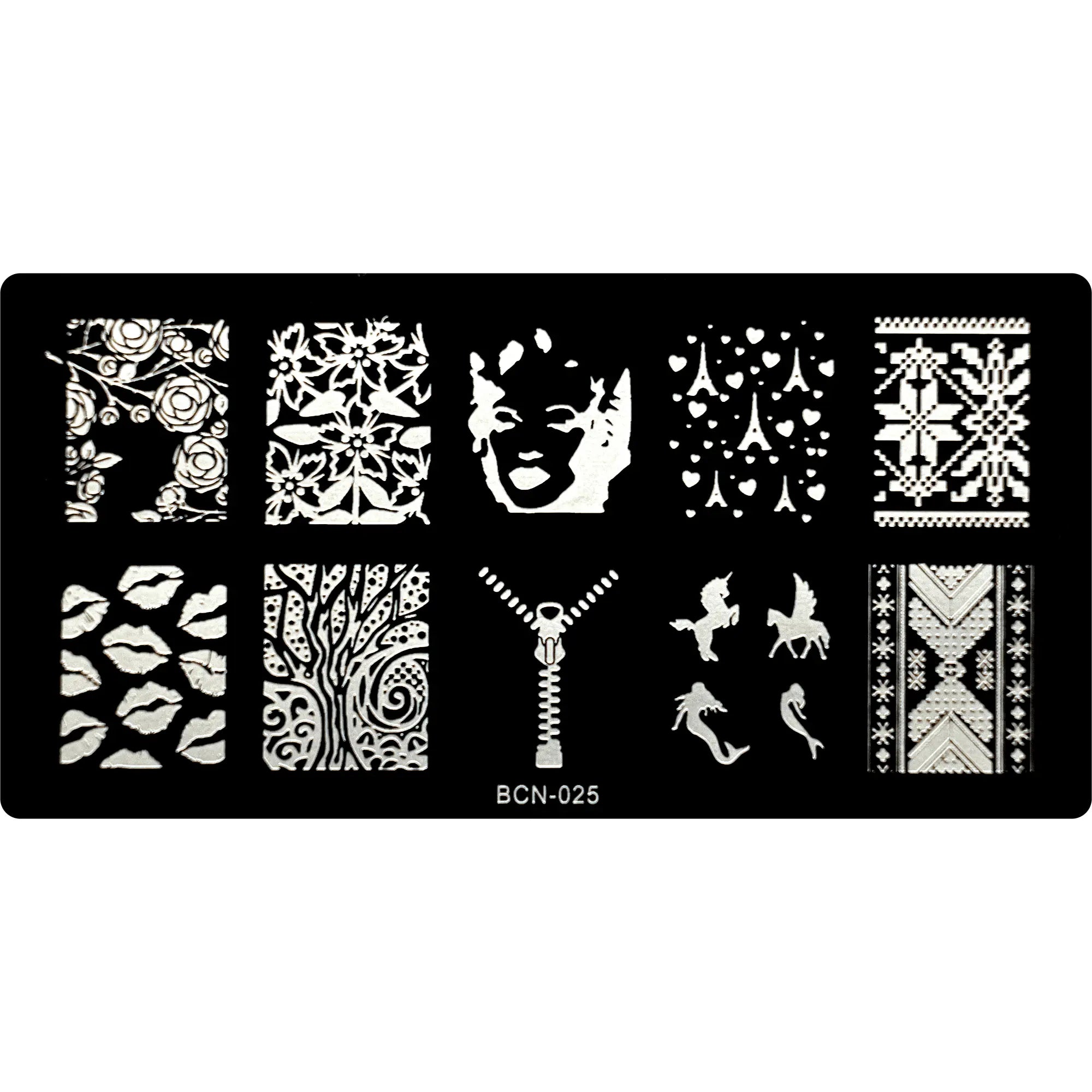 Stamping Plate - BCN-025   Naio Nails