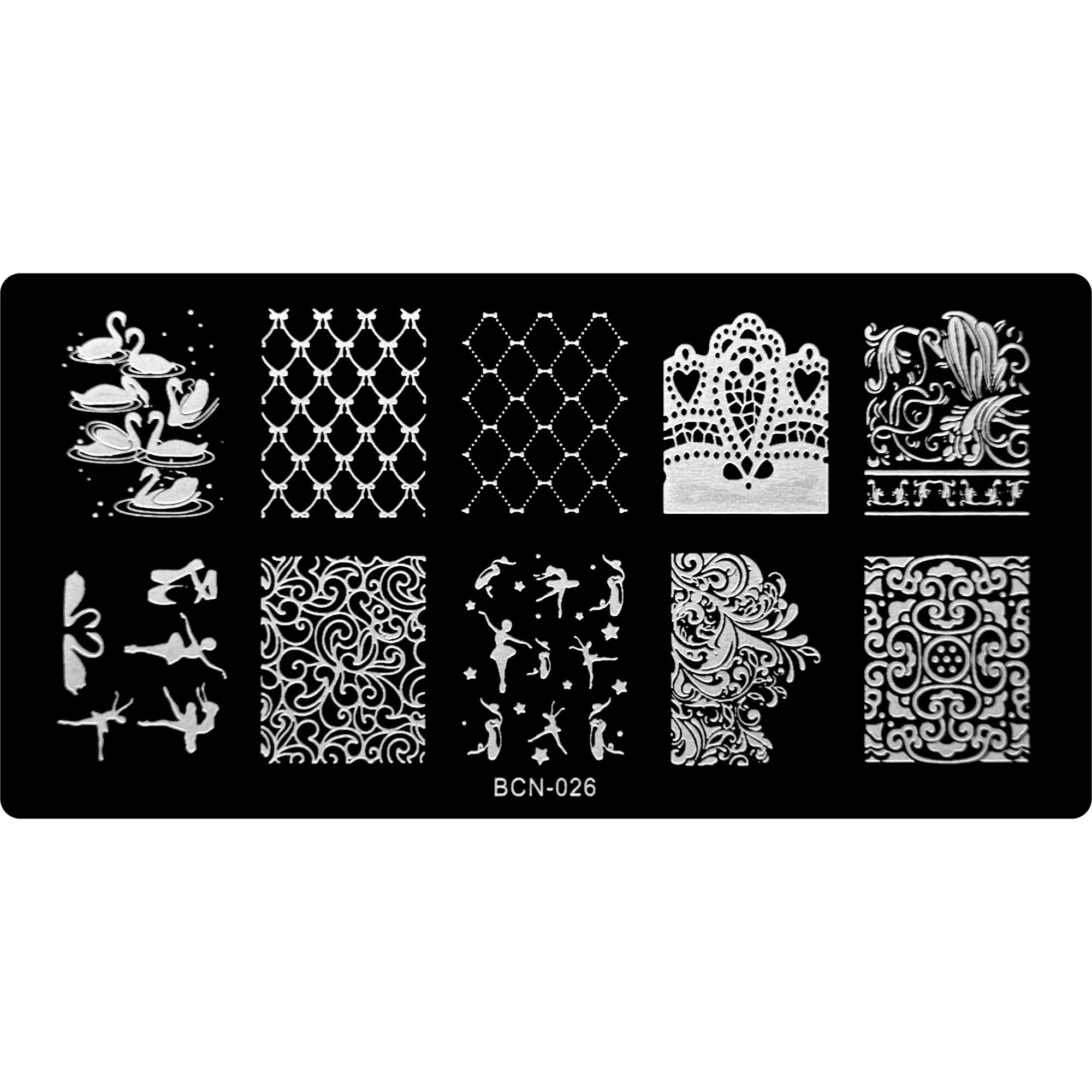 Stamping Plate - BCN-026   Naio Nails