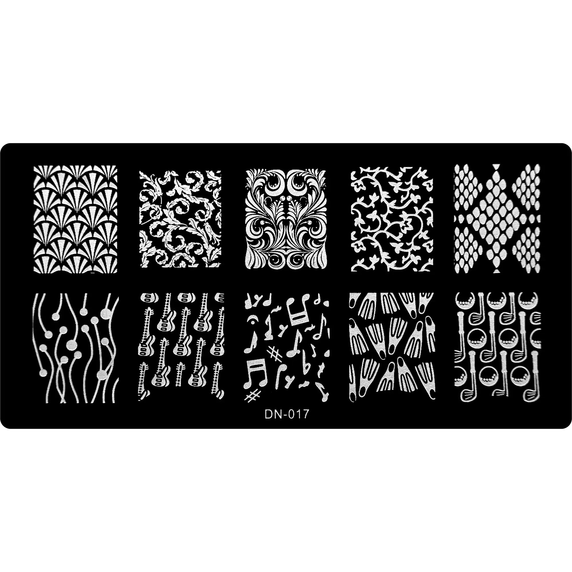 Stamping Plate - DN-017   Naio Nails