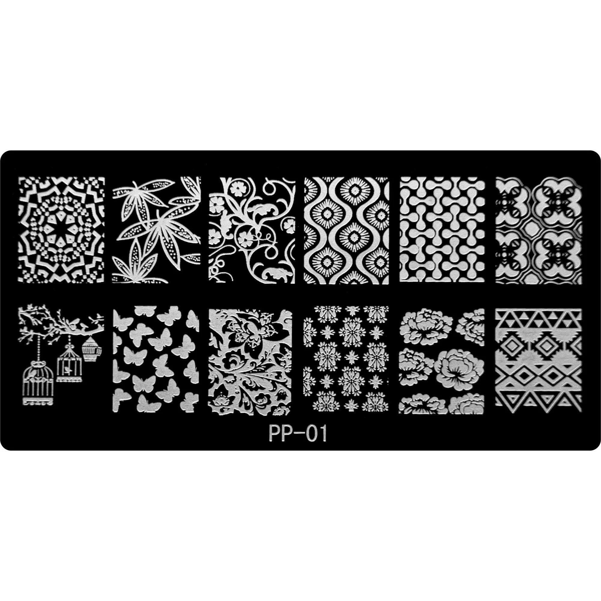 Stamping Plate - PP-001   Naio Nails