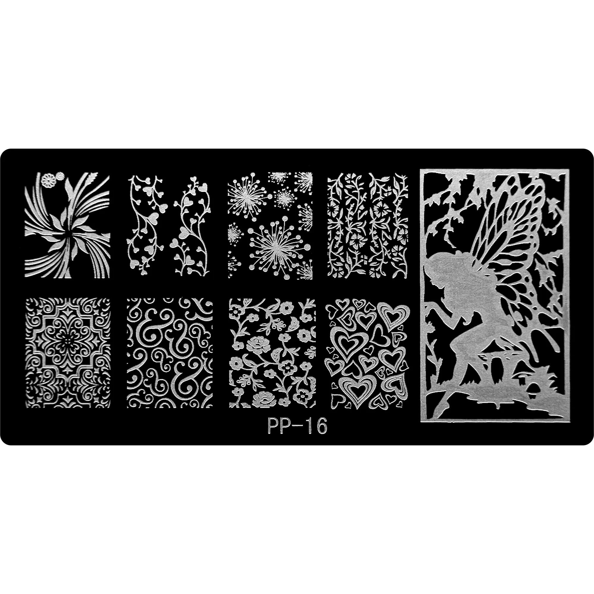 Stamping Plate - PP-016   Naio Nails