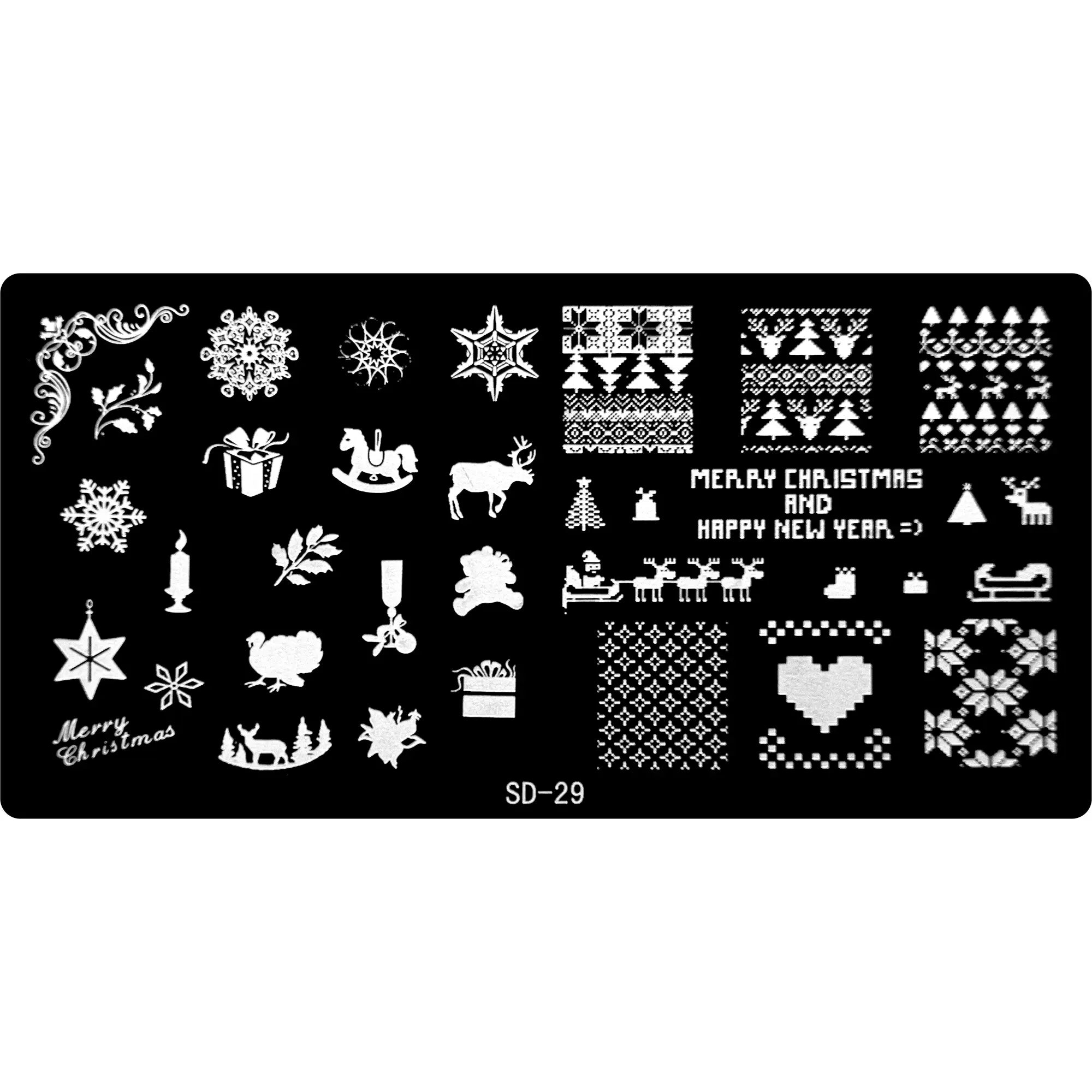 Stamping Plate - SD-029   Naio Nails