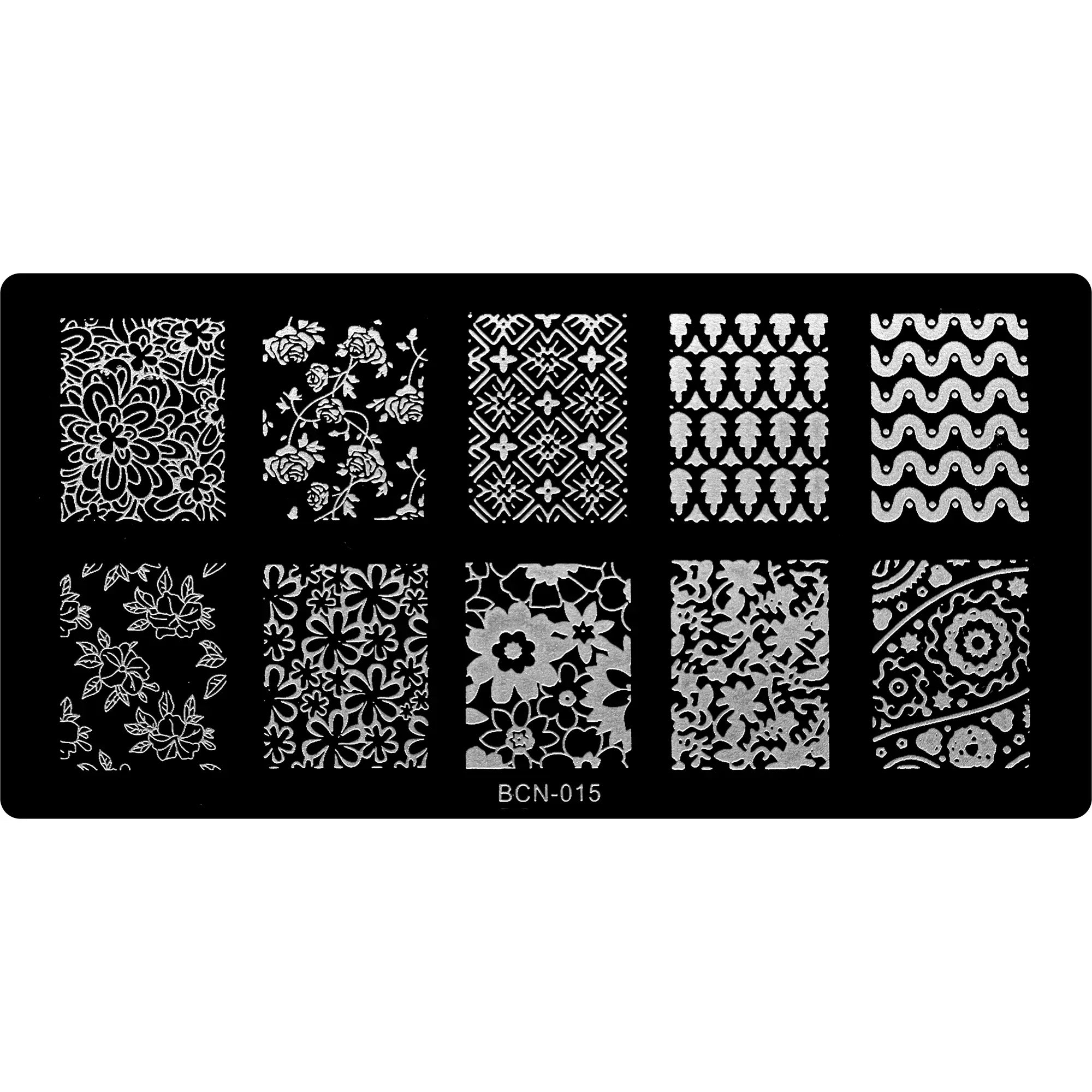 Stamping Plate - BCN-015   Naio Nails
