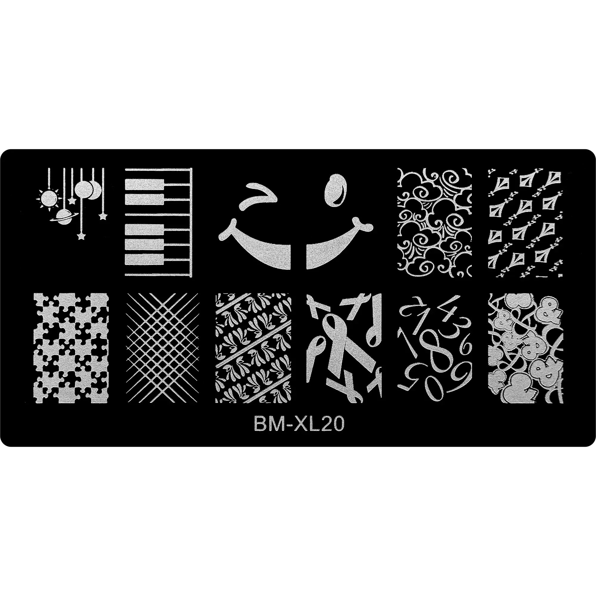 Stamping Plate - BM-XL20   Naio Nails
