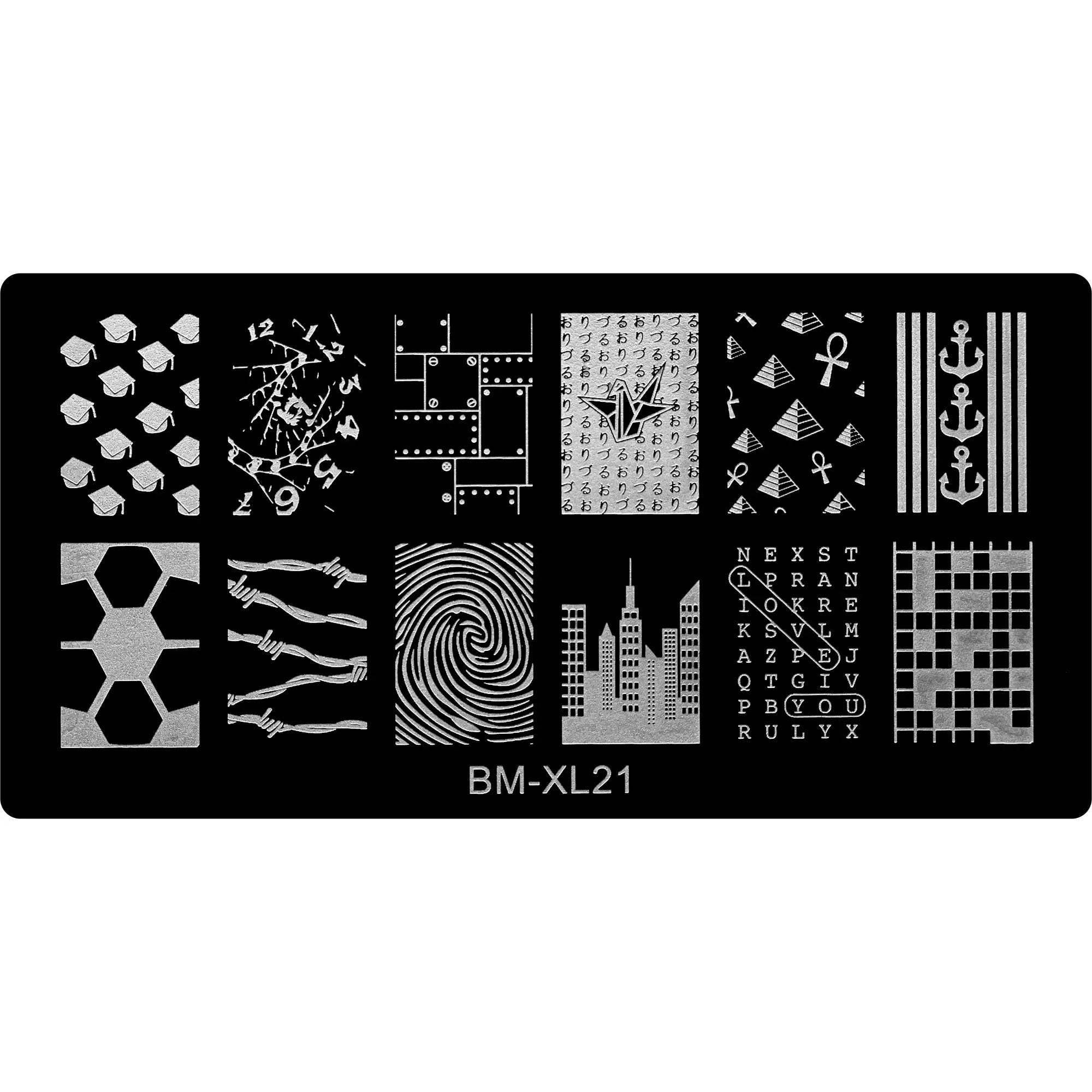 Stamping Plate - BM-XL21   Naio Nails