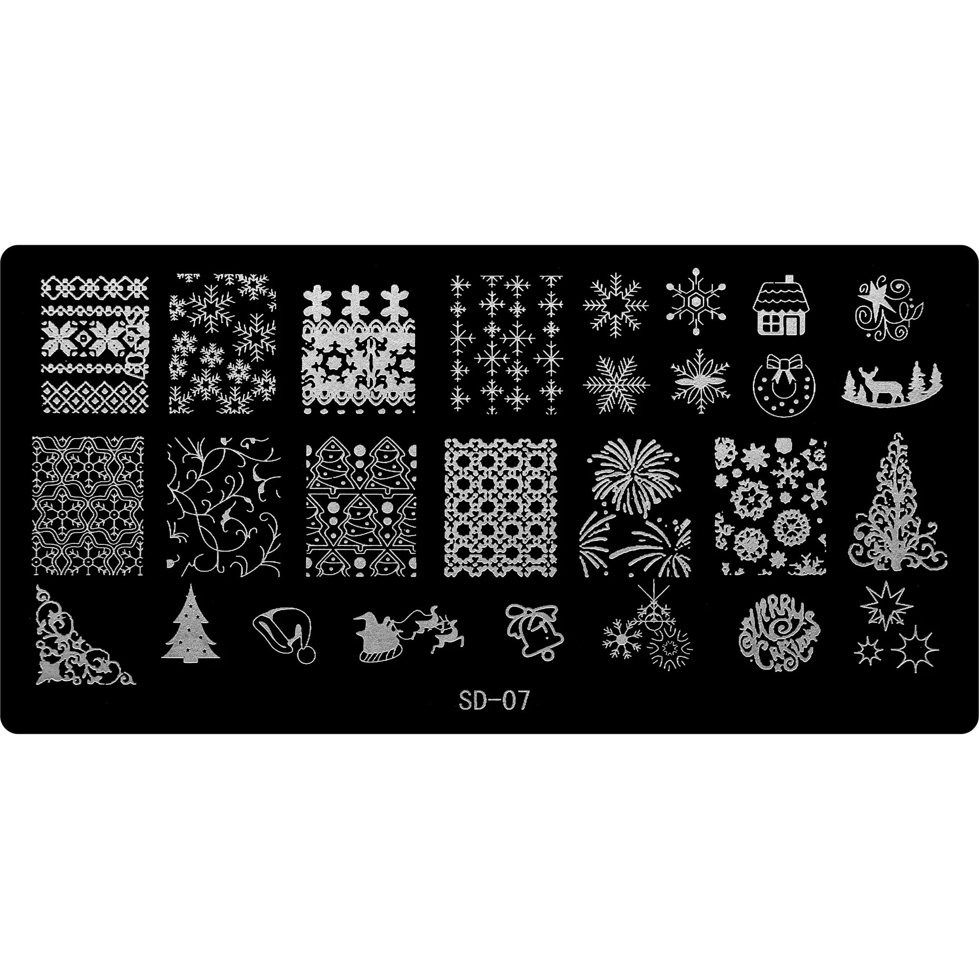Stamping Plate - SD-007   Naio Nails