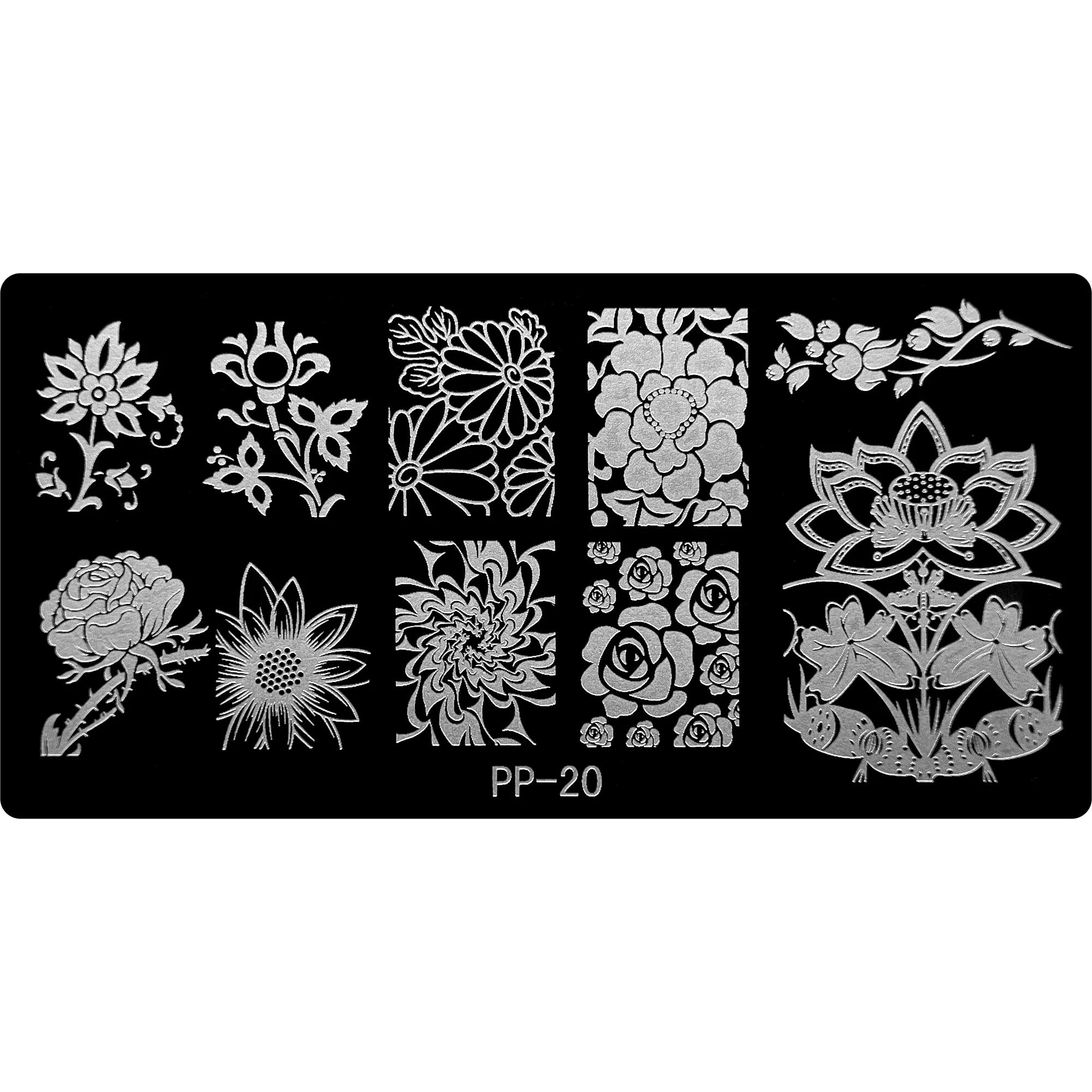 Stamping Plate - PP-020   Naio Nails