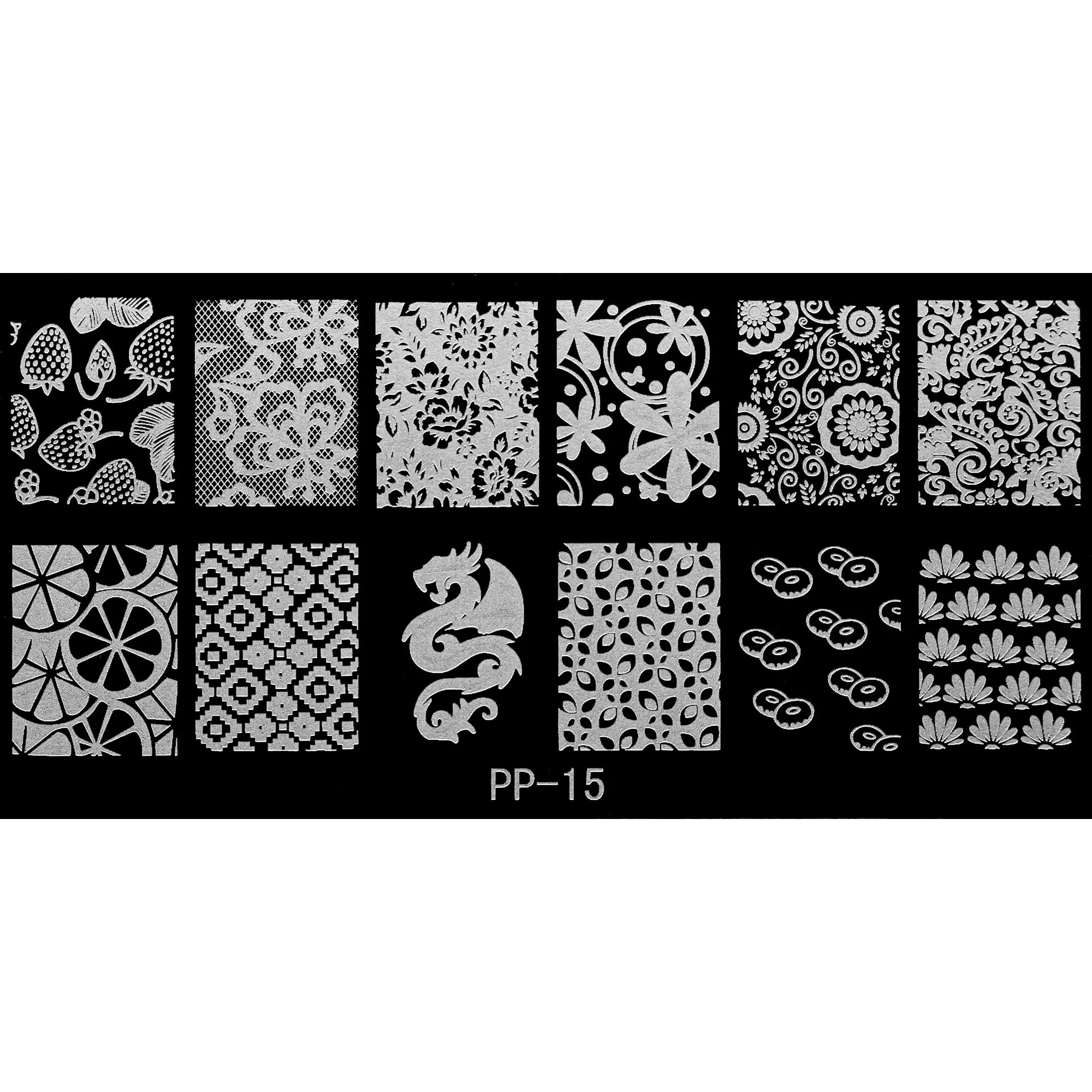 Stamping Plate - PP-015   Naio Nails