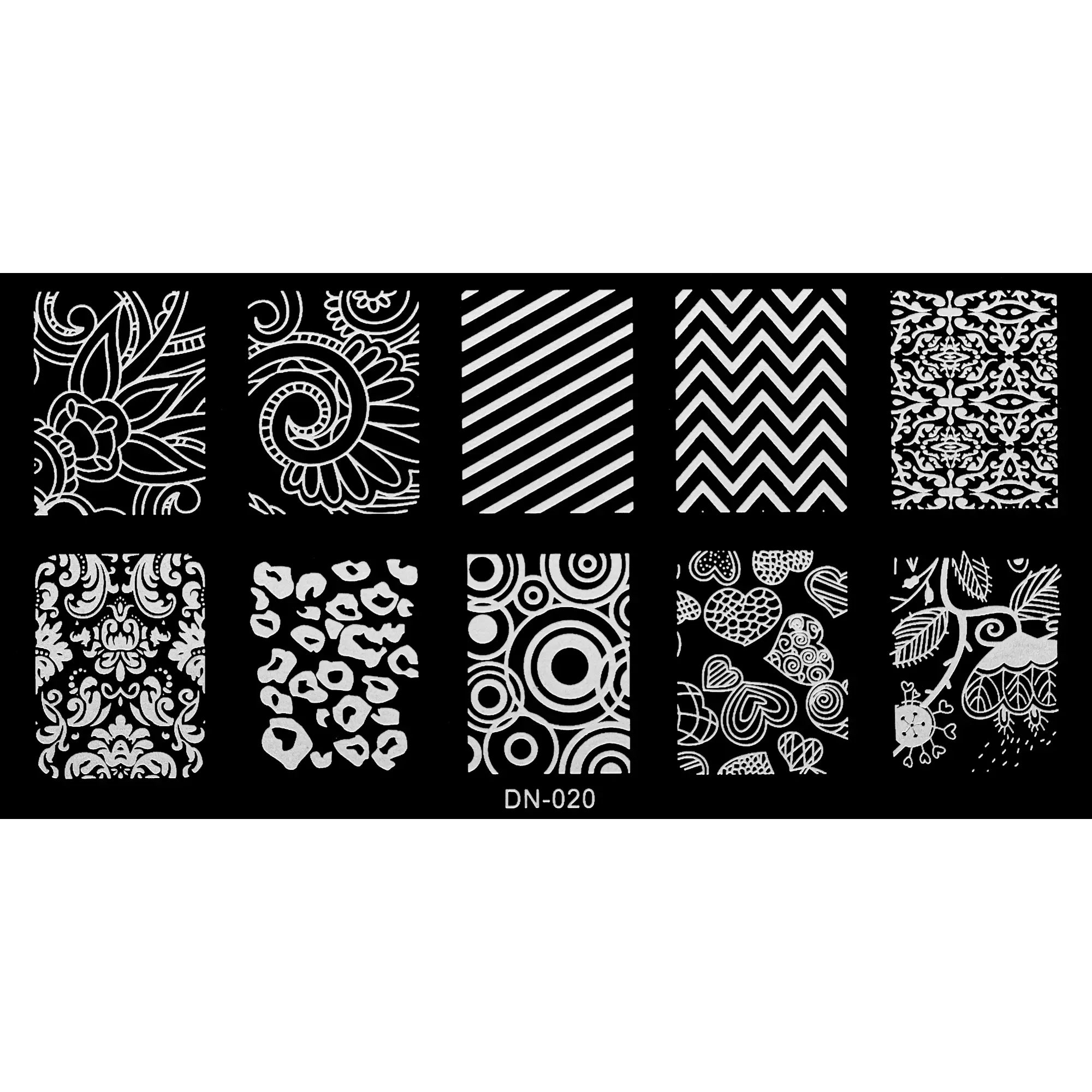 Stamping Plate - DN-020   Naio Nails
