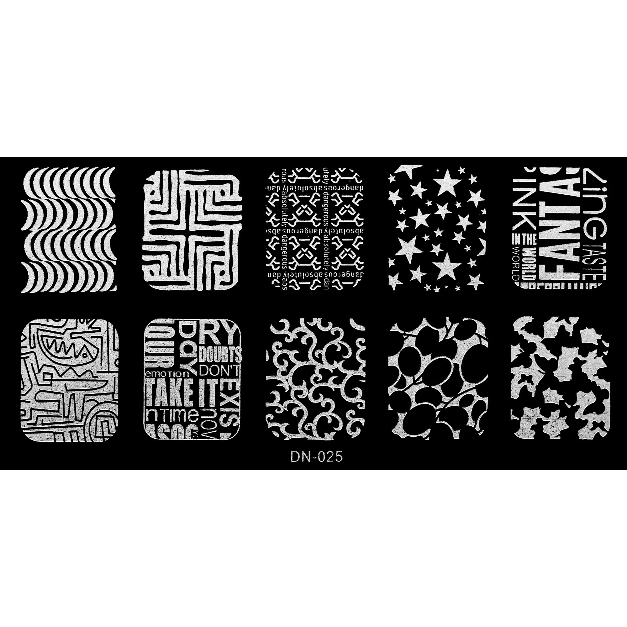 Stamping Plate - DN-025   Naio Nails