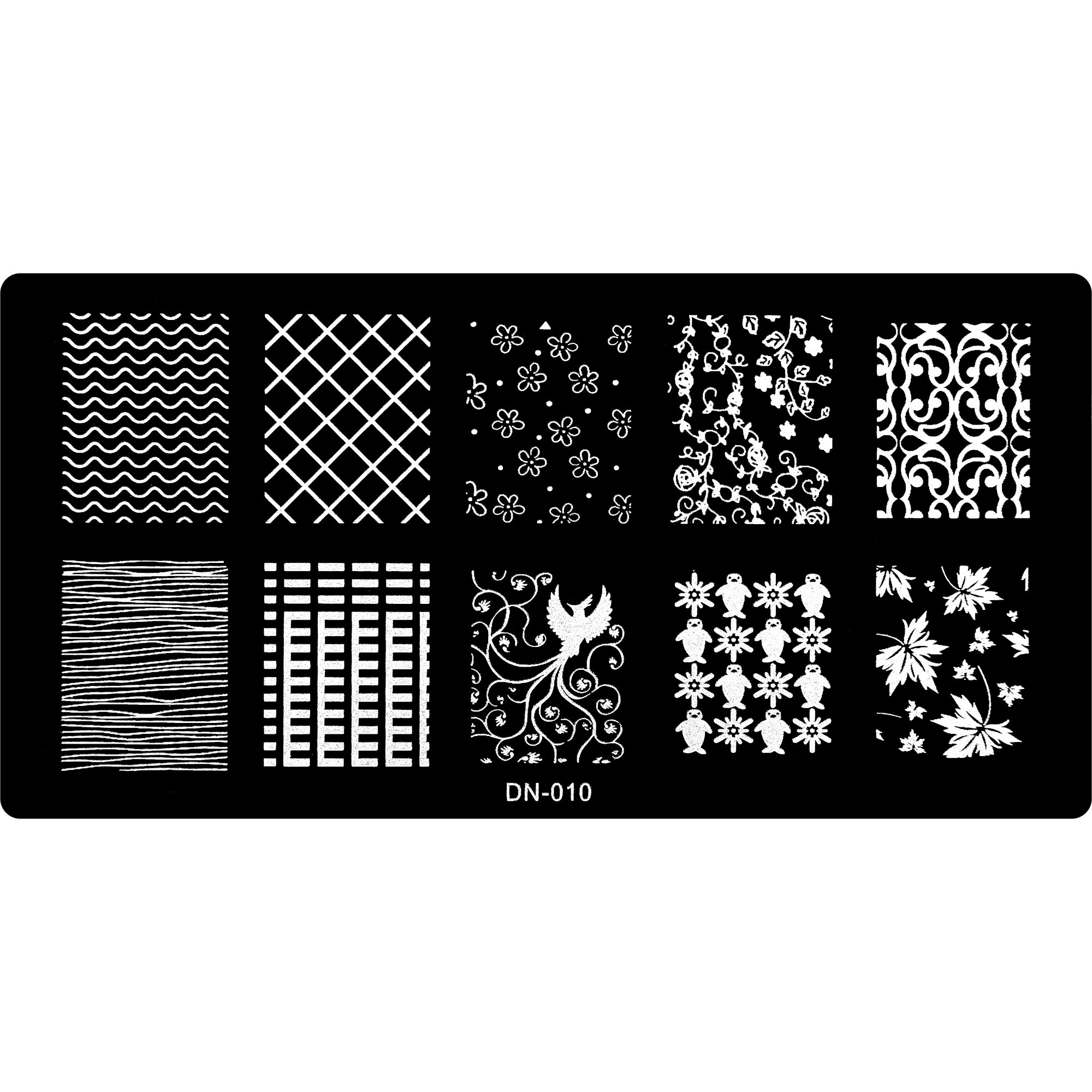 Stamping Plate - DN-010   Naio Nails