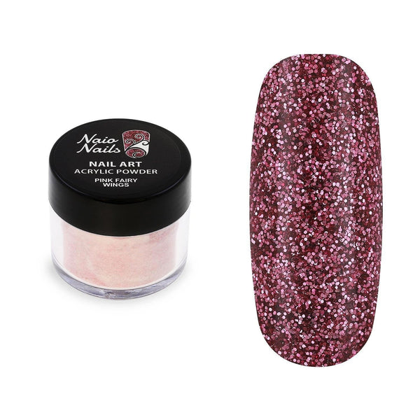 Roze Feeënvleugels Glitter Acrylpoeder - 12g