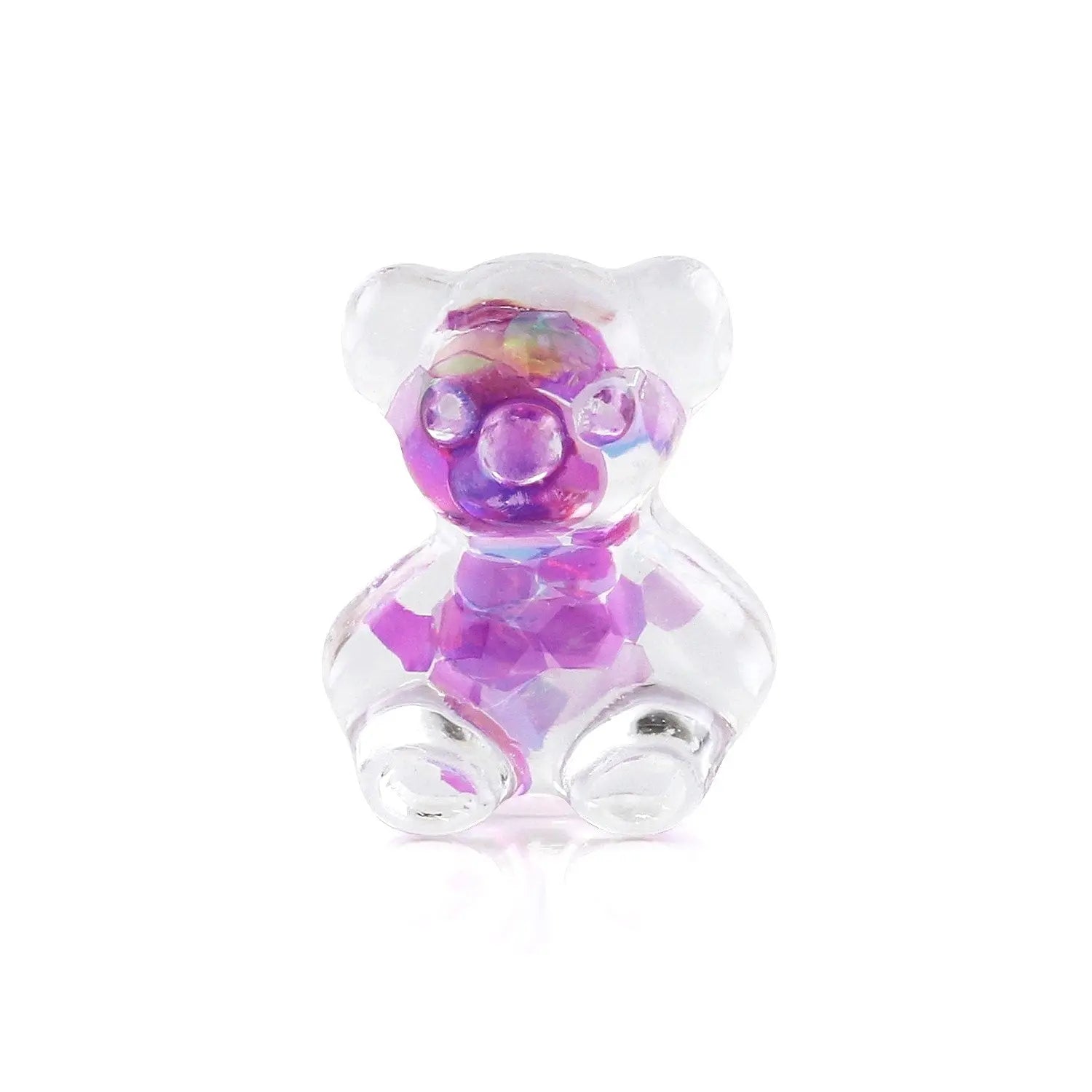 Pot of 5 Charms - Fuchsia Glitter Teddybear   Naio Nails