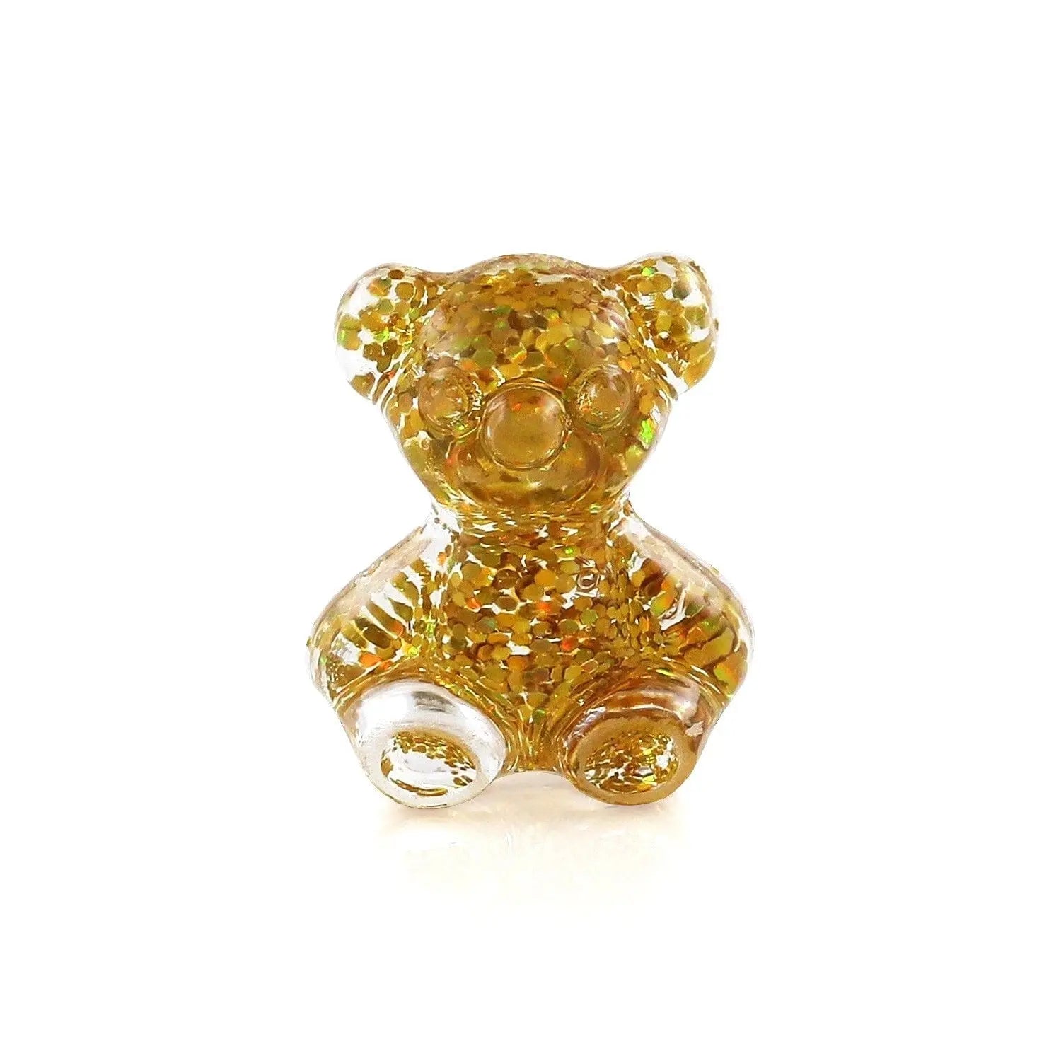 Pot of 5 Charms - Gold Glitter Teddybear   Naio Nails