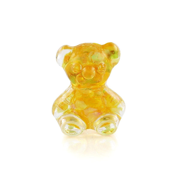 Pot of 5 Charms - Sunshine Yellow Glitter Teddybear