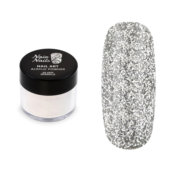 Silver Sparkle Glitter Acrylic Powder - 12g
