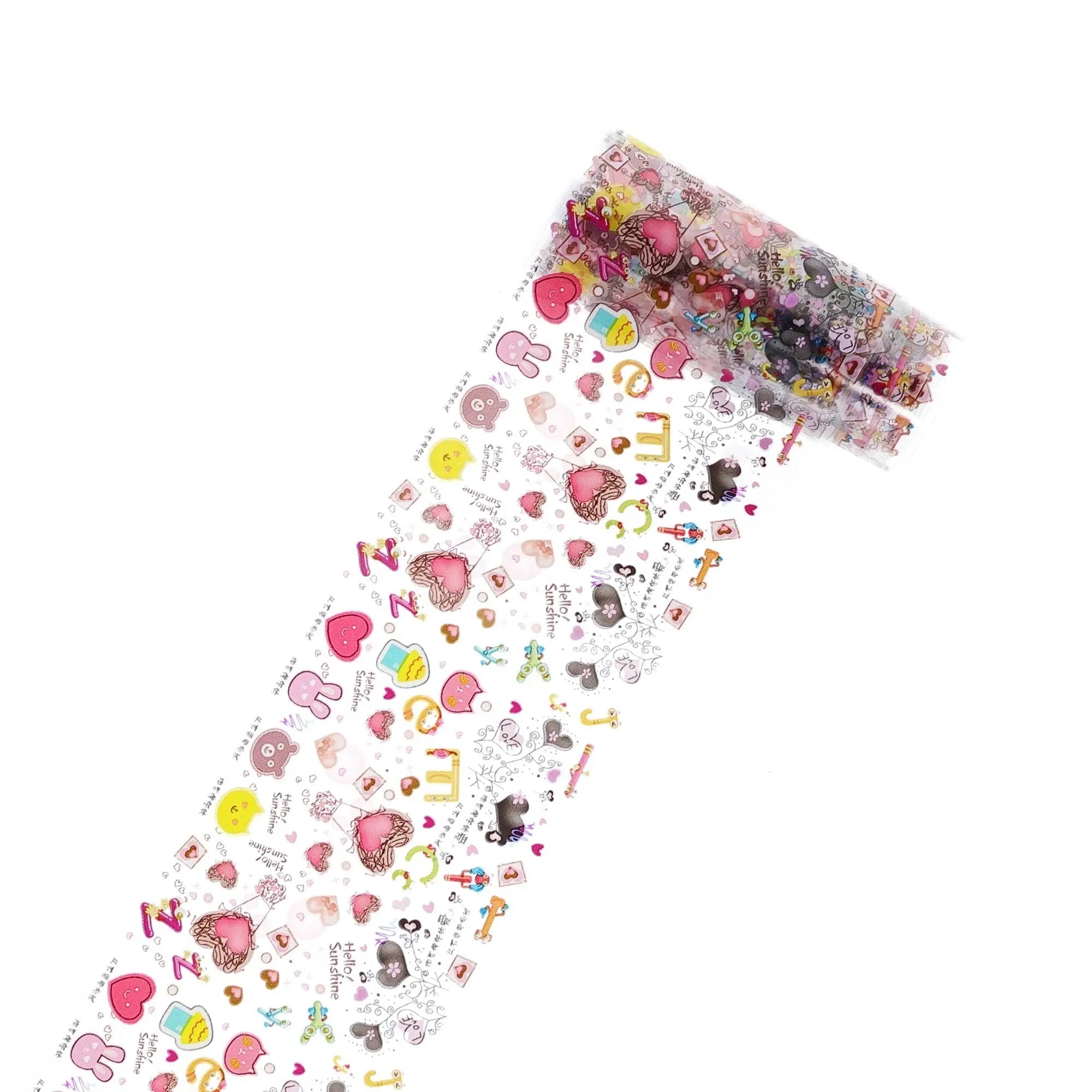 TFS-59 Love & Floral Patterned Foil   Naio Nails