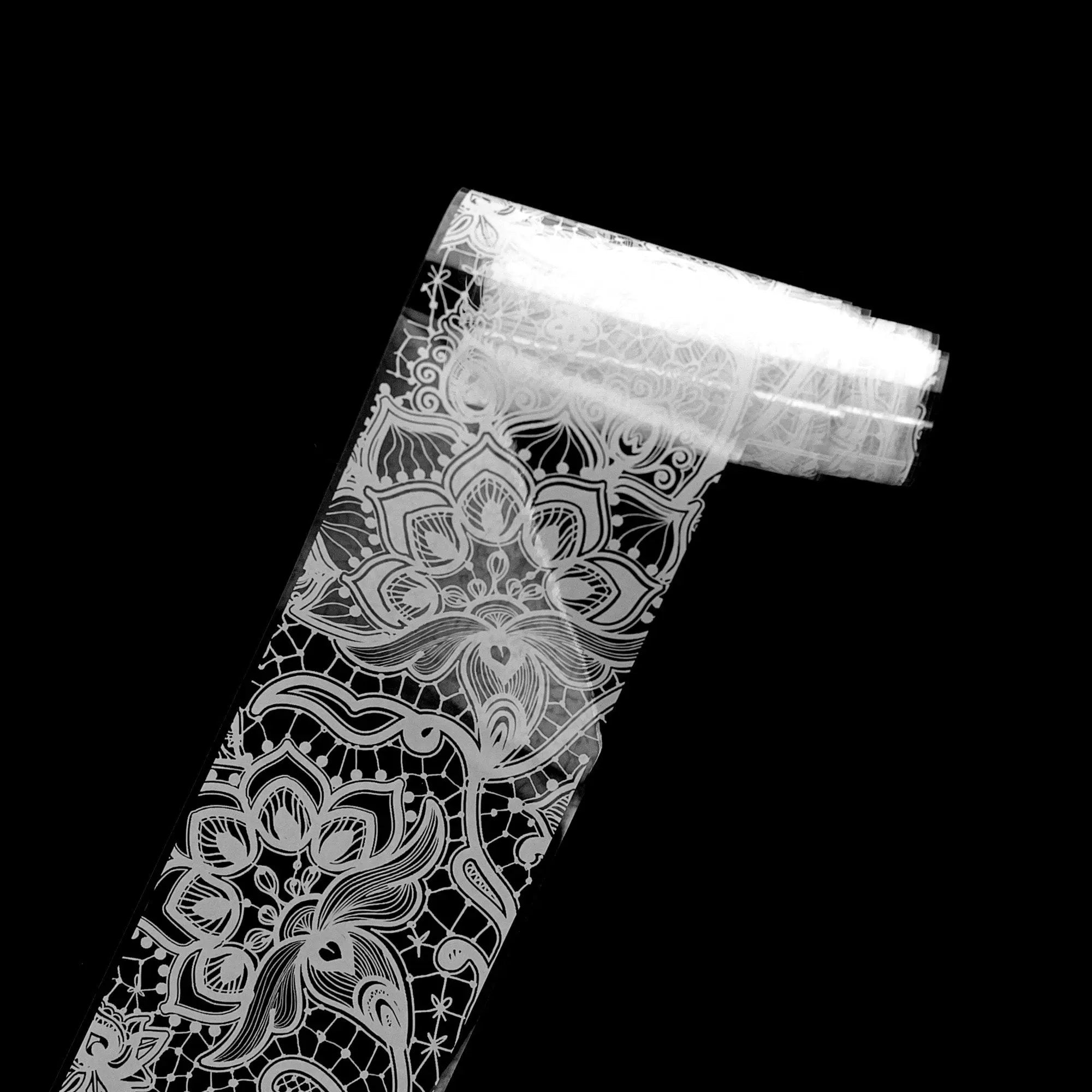 TFS-108 Transparent White Lace Set of Foils   Naio Nails